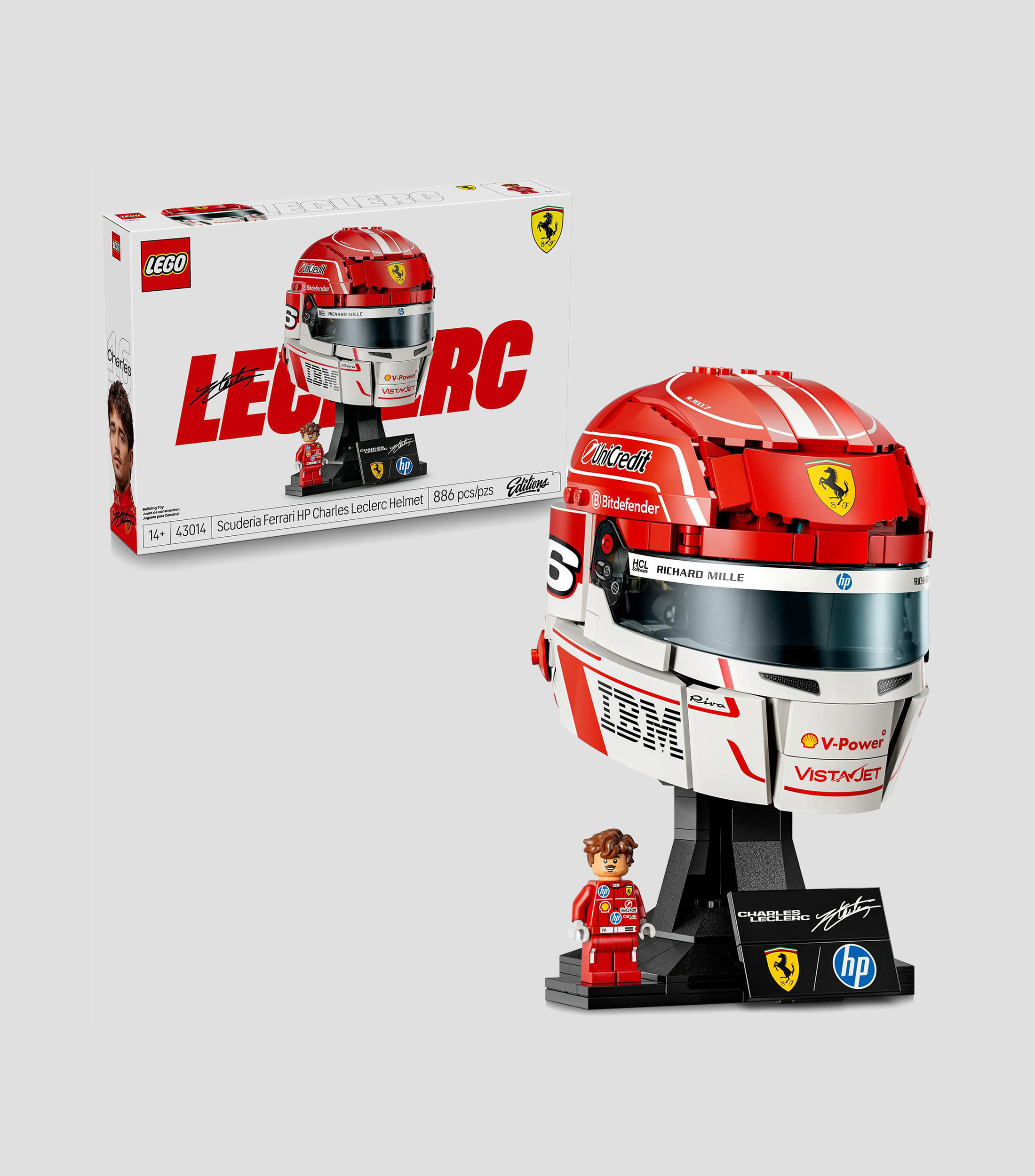 Lego Editions Vehicles Scuderia Ferrari HP Casco de Charles Leclerc 43014
