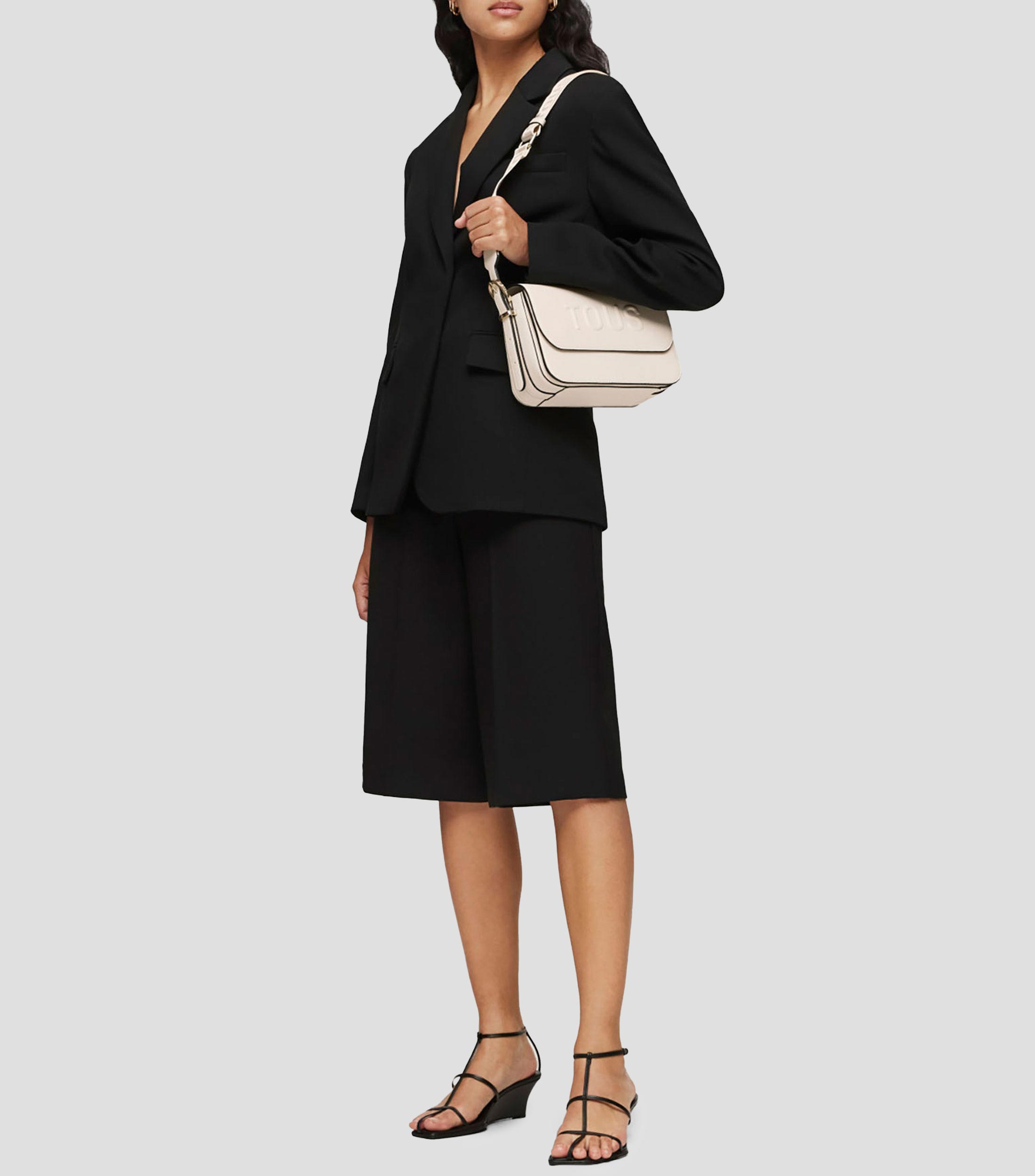 Bolsa crossbody beige Brenda con logotipo Mujer