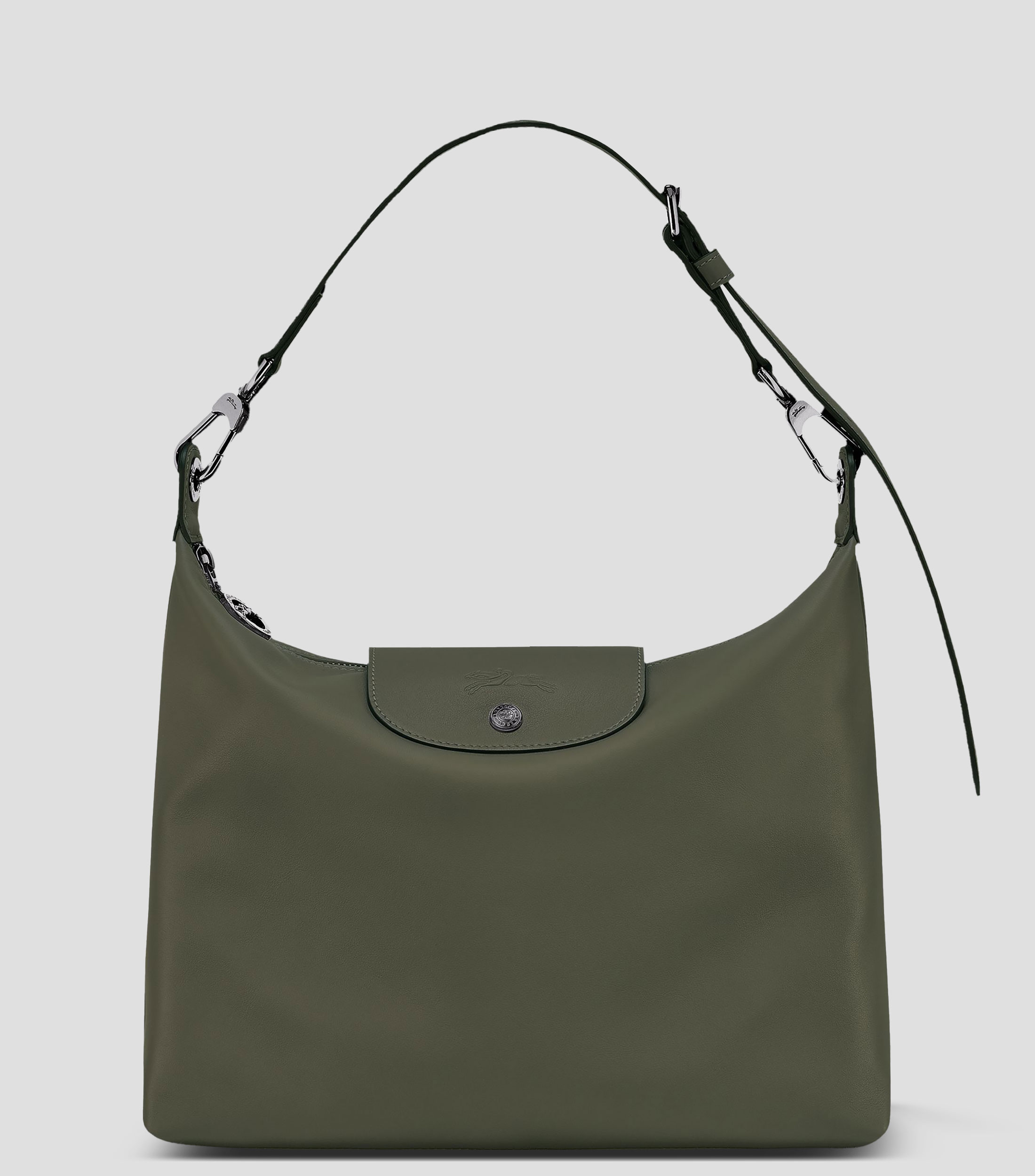 Bolsa shoulder verde en cuero Le Pliage Xtra Mujer