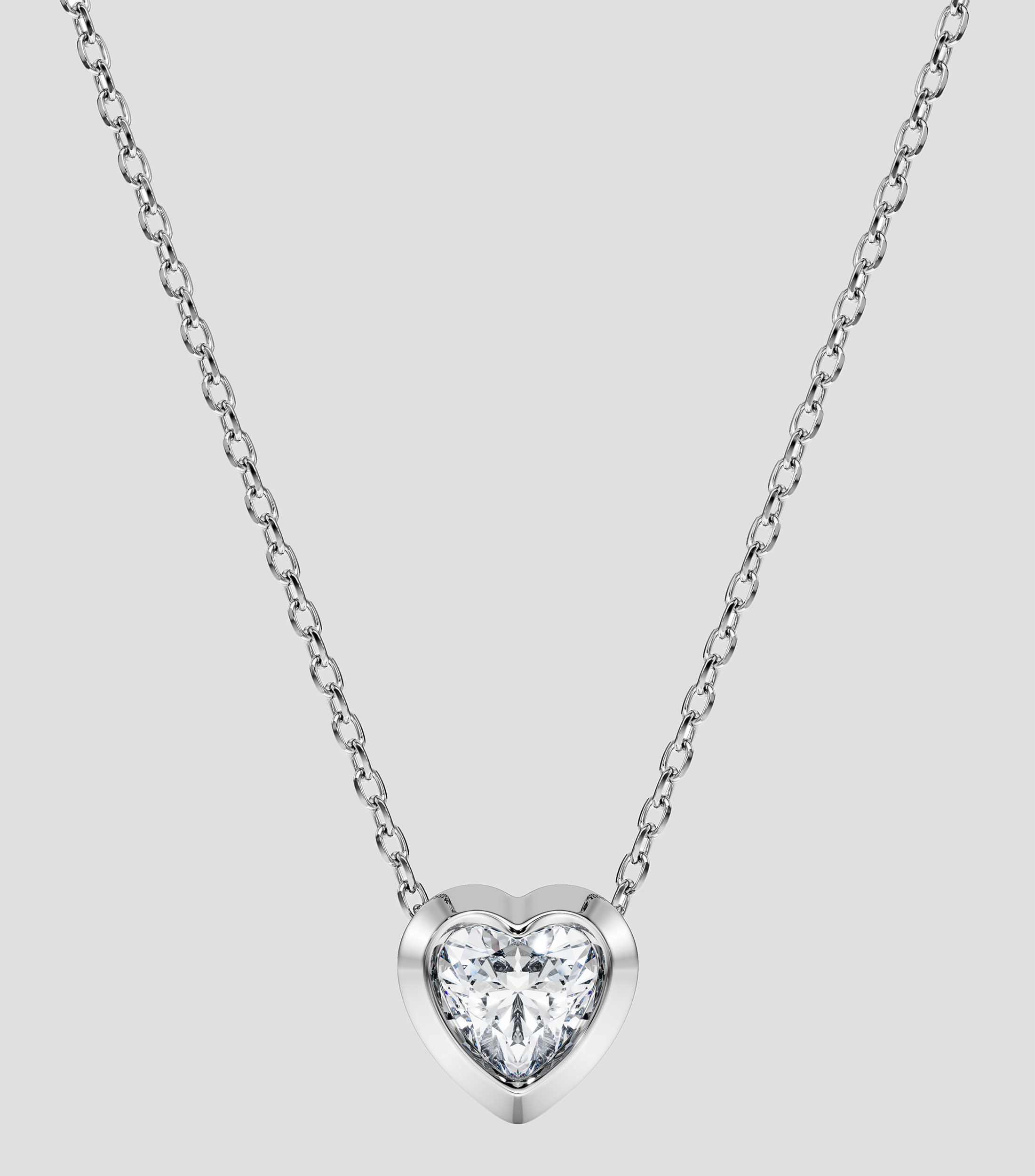 Collar en plata con diamante de laboratorio Eternity Mujer