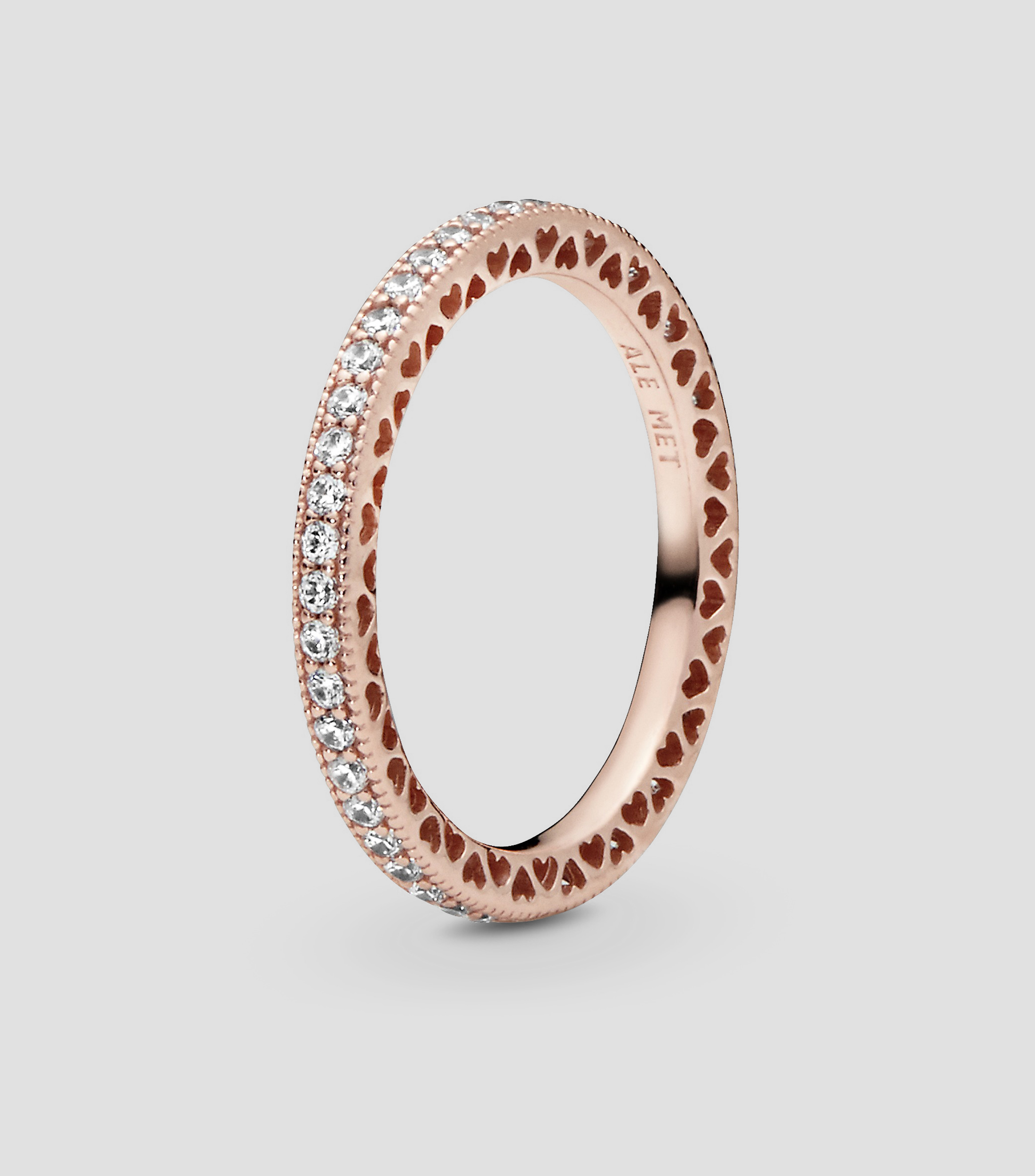 Anillo en plata Corazones Rose Unisex