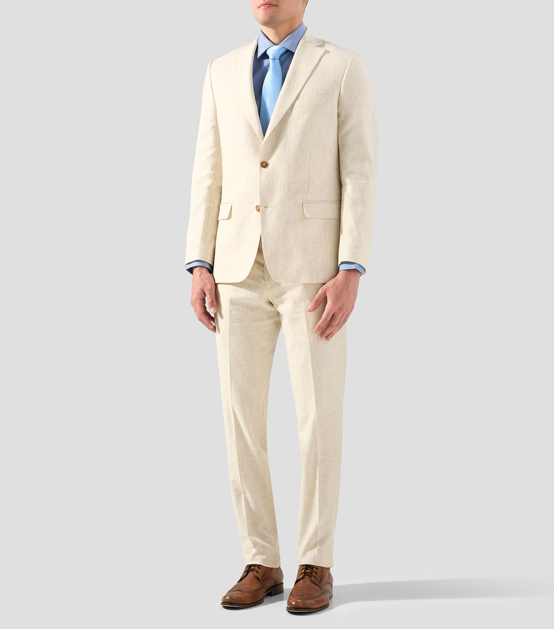 Traje de corte regular jaspeado Hombre