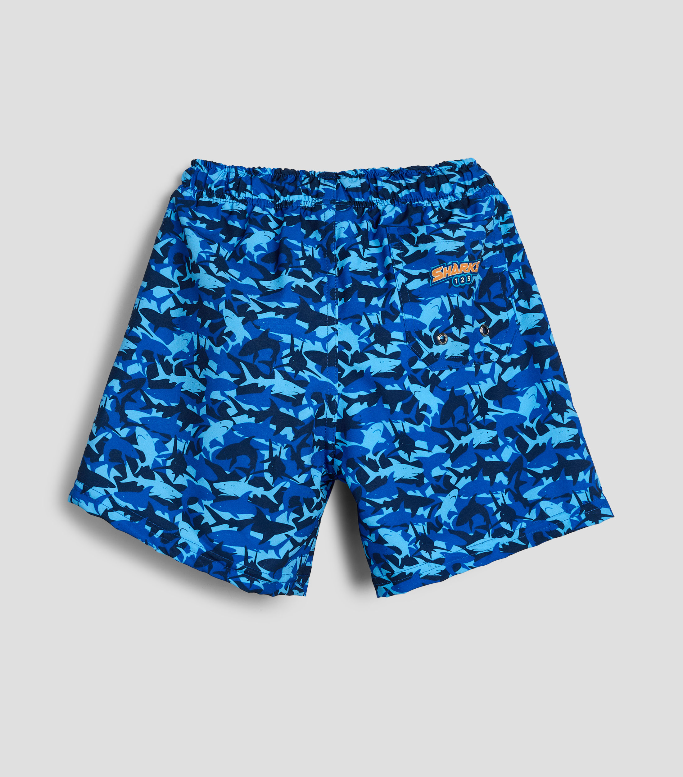 Traje de baño largo Camouflage Sharks estampado Niño