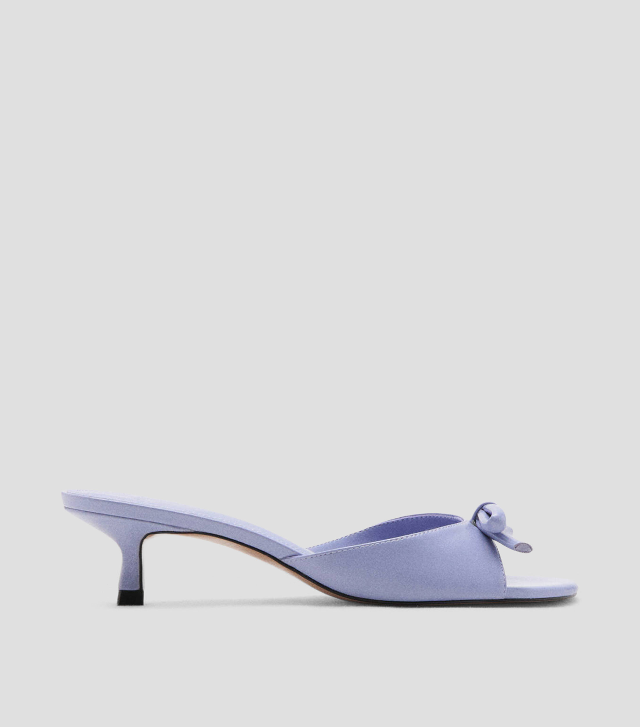 Sandalias con tacón bajo delgado Mujer