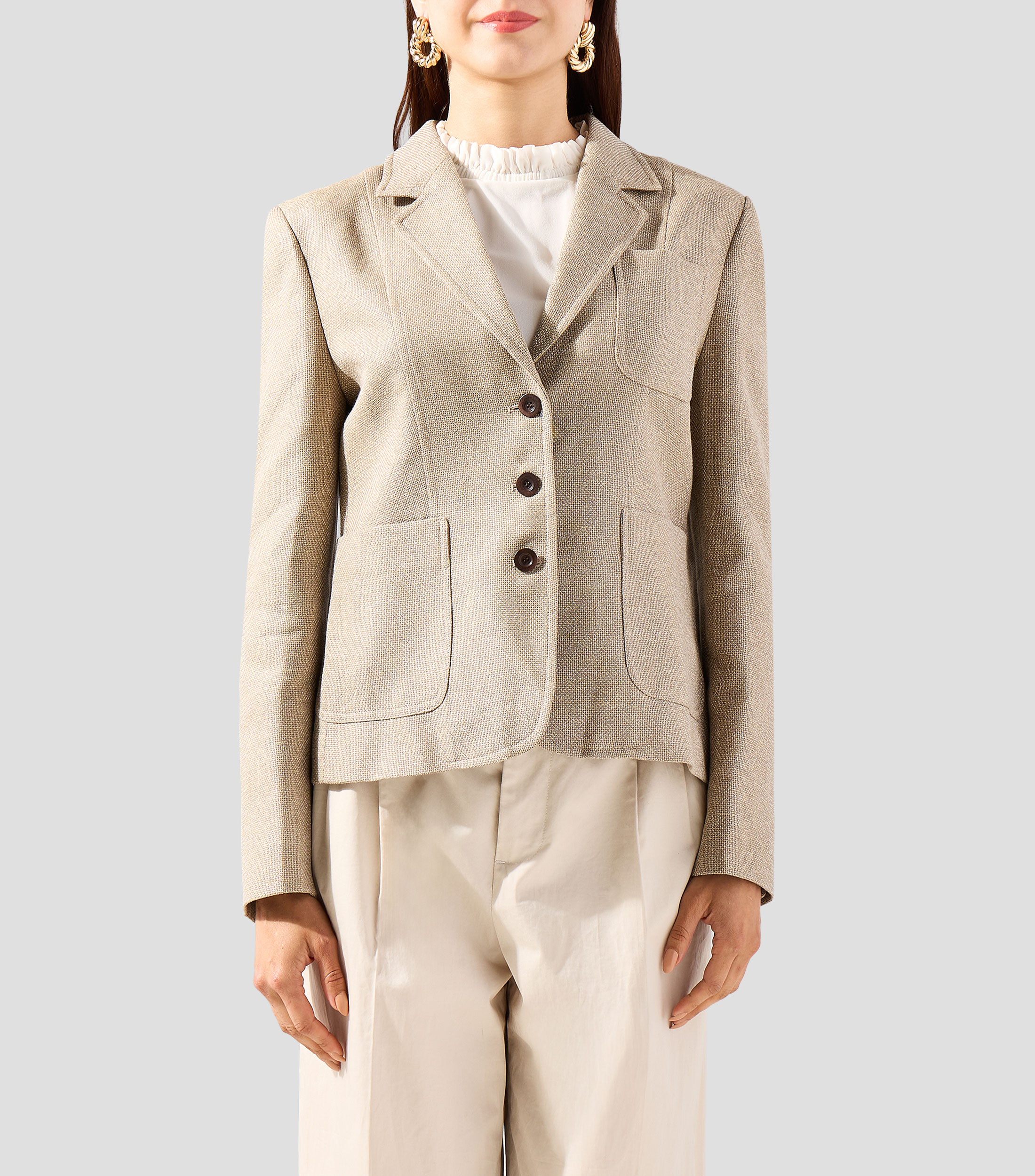 Blazer con microdiseños Mujer
