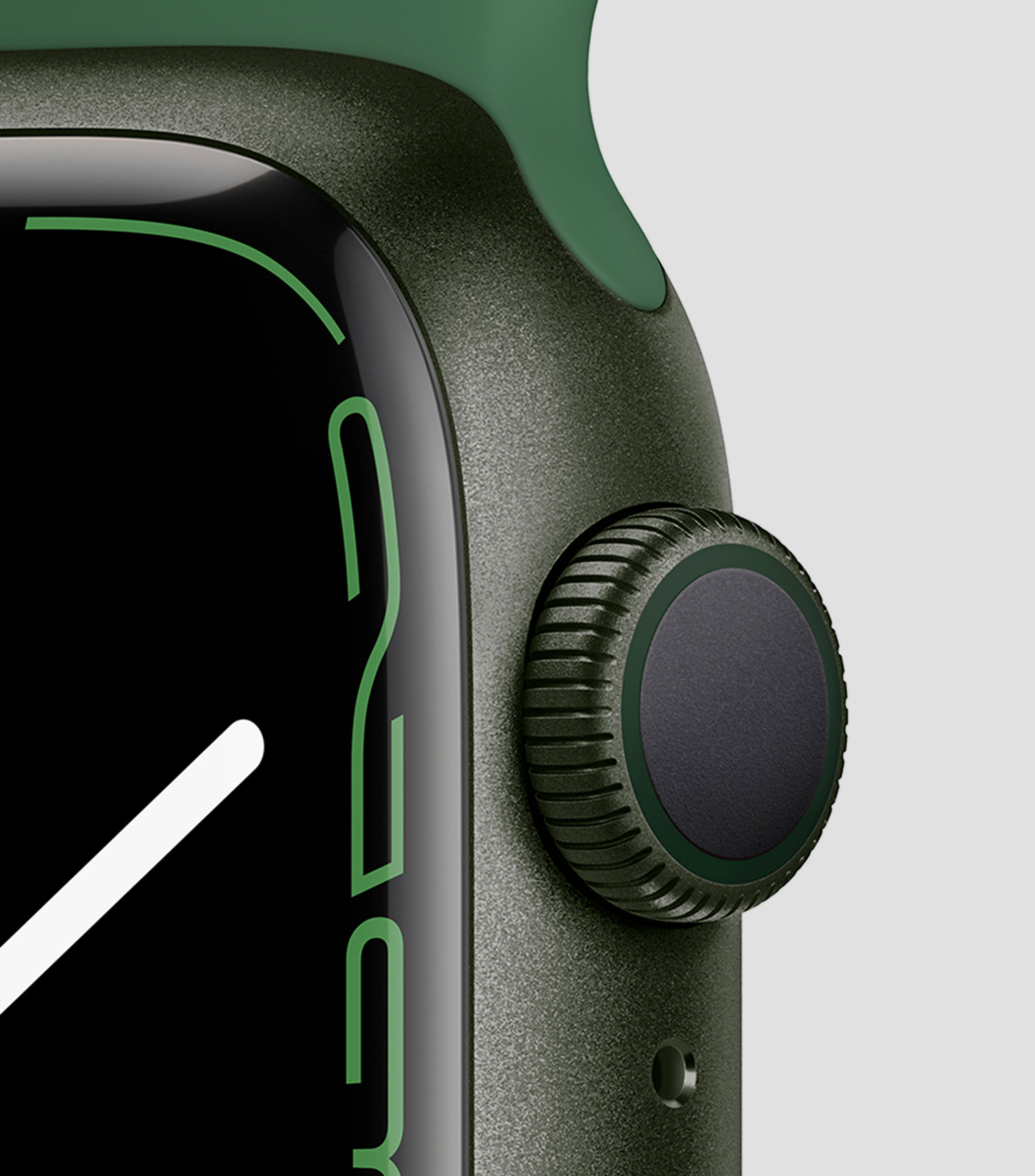 Apple Watch Series 7 (GPS) - Caja de aluminio en verde de 41mm - Correa deportiva verde trébol - Talla única