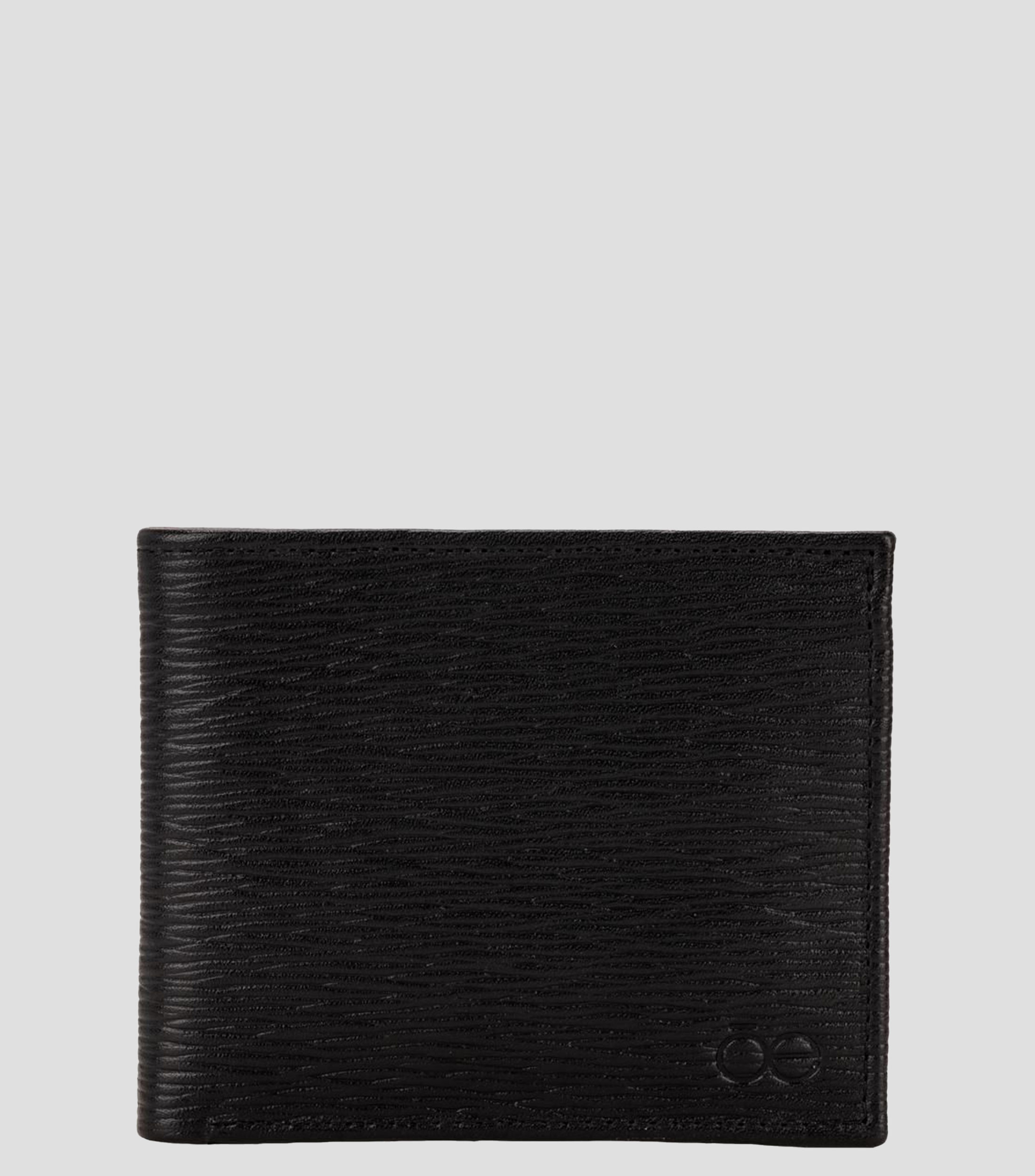 Cartera bifold negro en piel Axem lisa Hombre