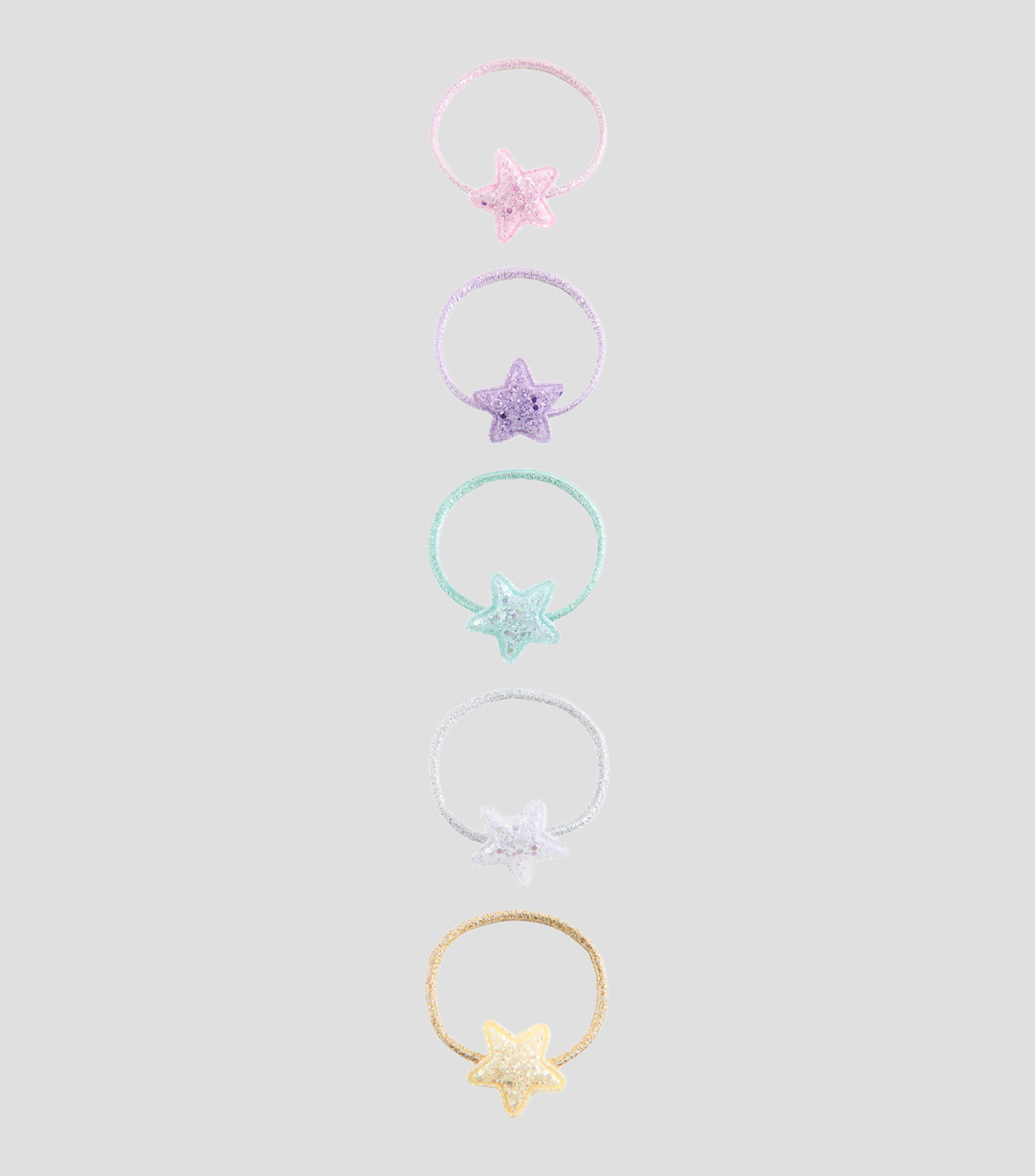 Set 5 ligas para cabello estrellas Niña