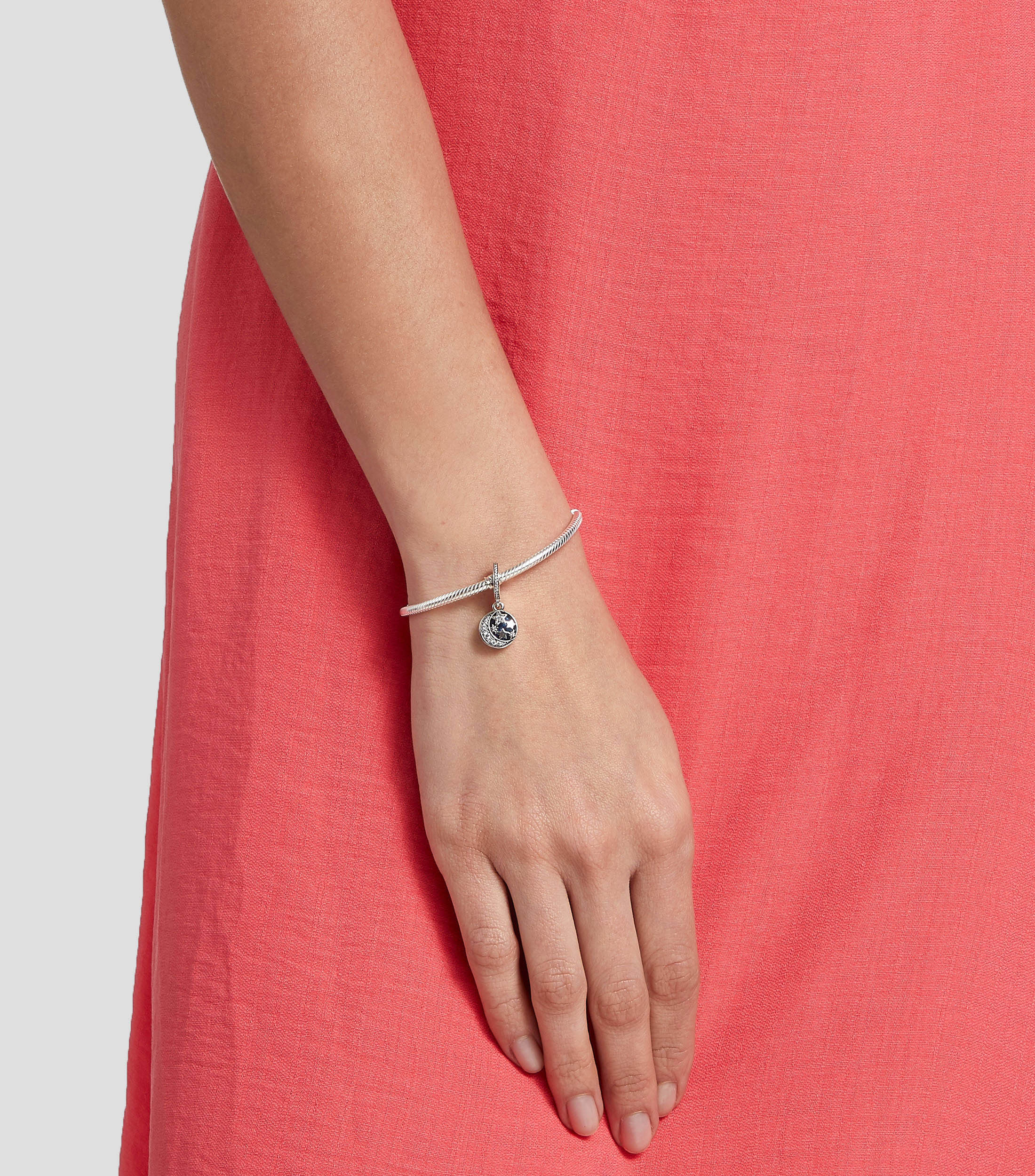 Charm en plata .925 Cielo Nocturno con zirconia cúbica Mujer