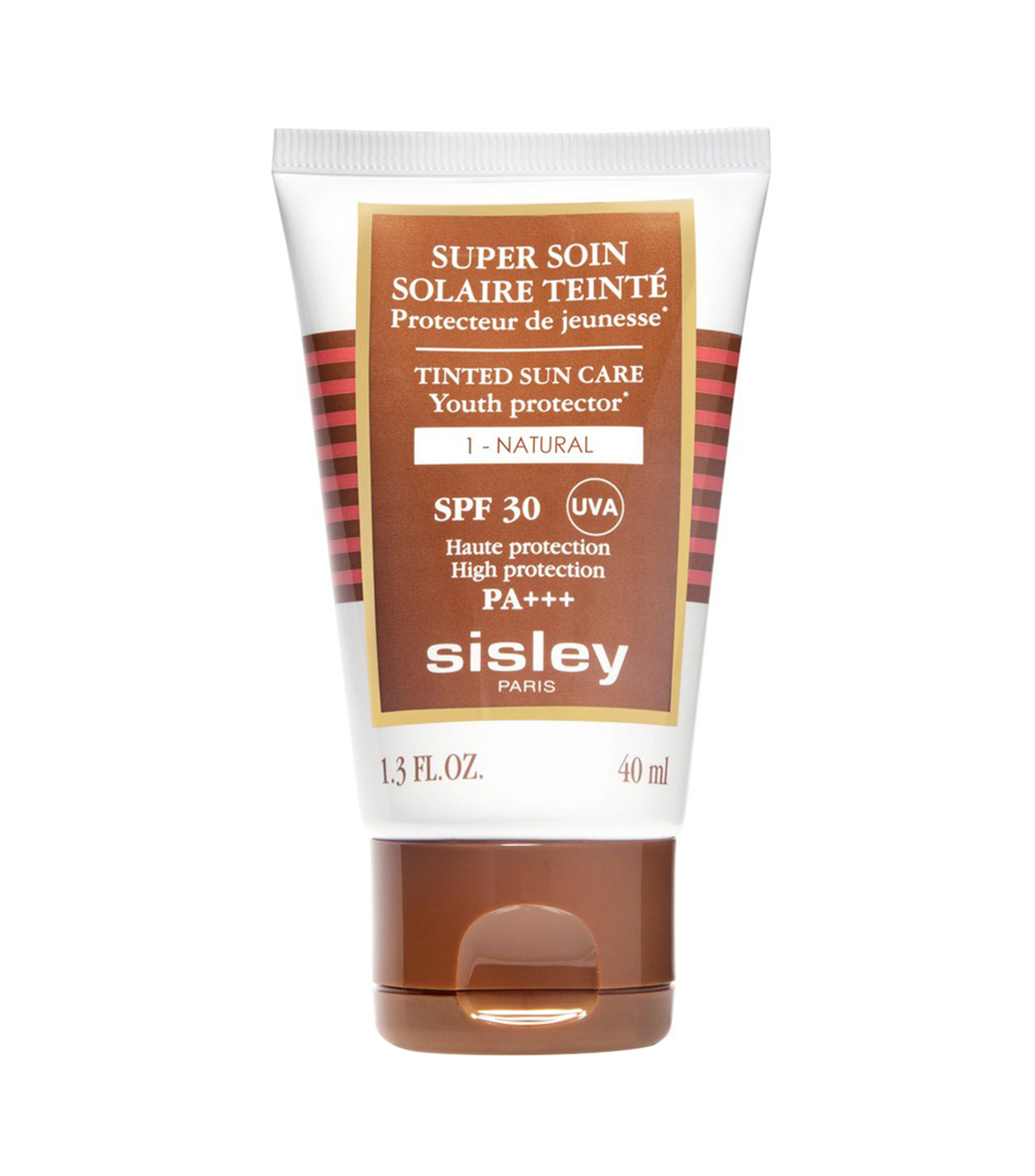 Protector solar Super Soin Solaire Teinte 2 Golden, 40 ml
