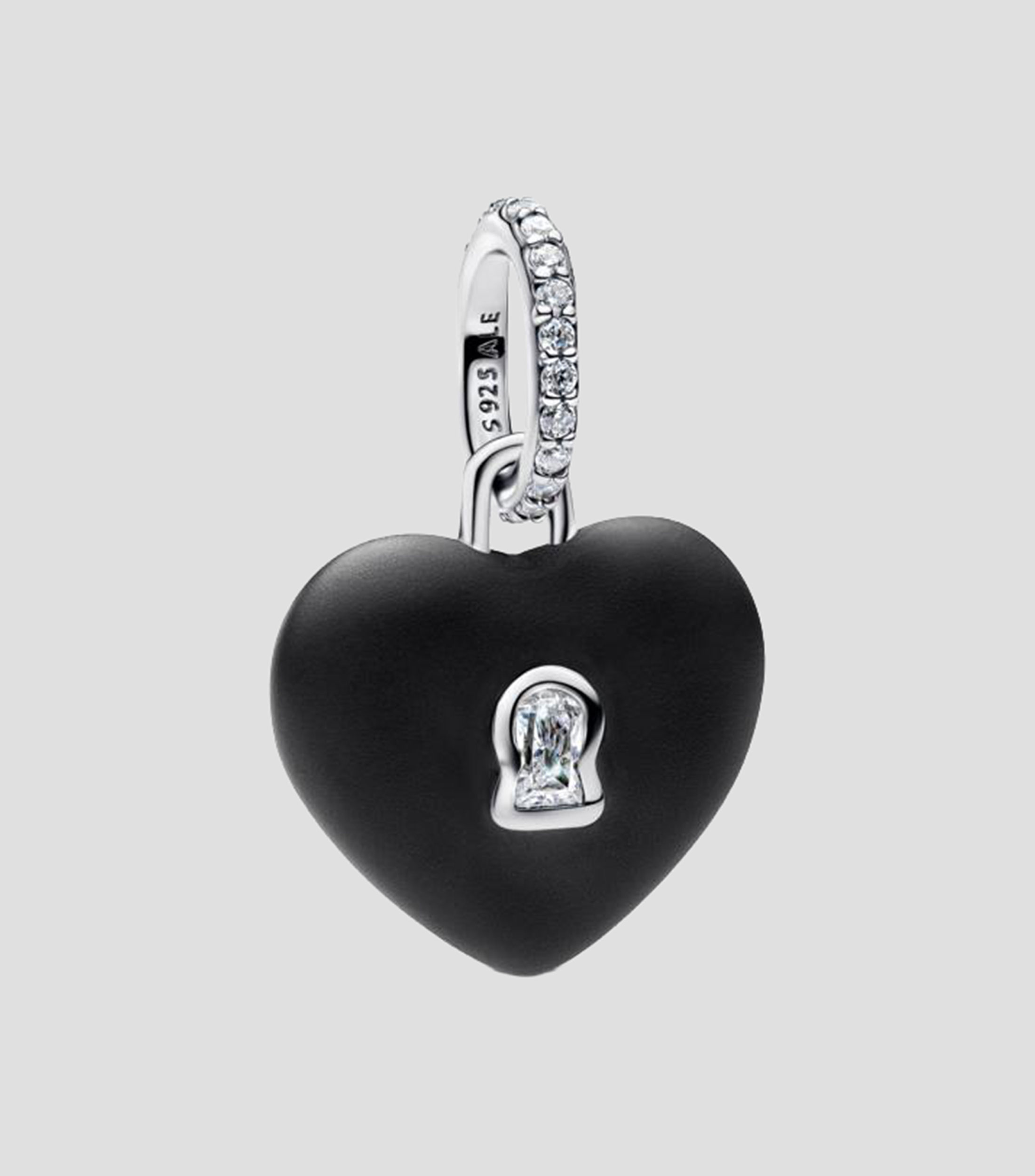 Charm de corazón en plata .925 con circonita Mujer