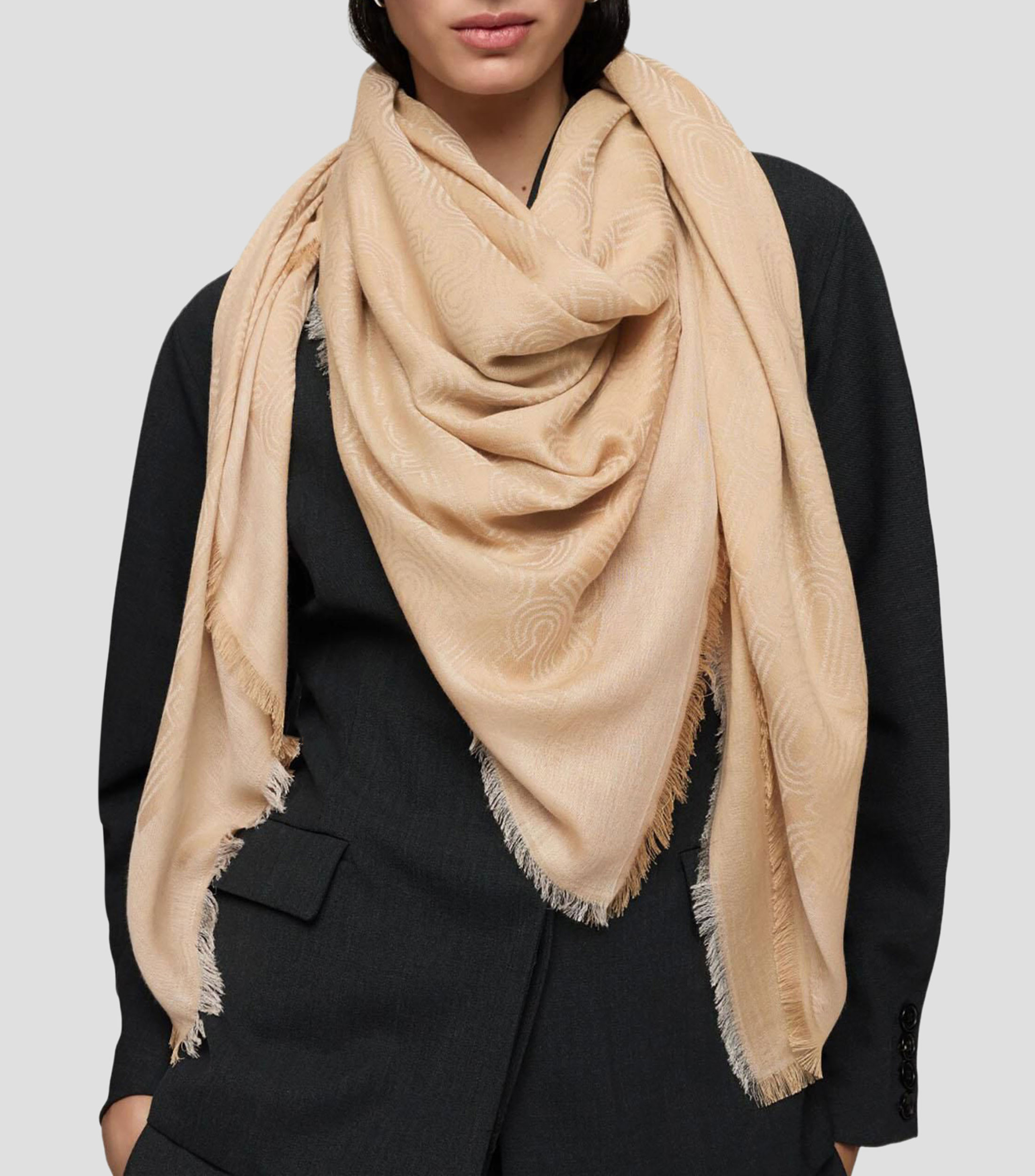 Pañuelo arena estampado Mujer