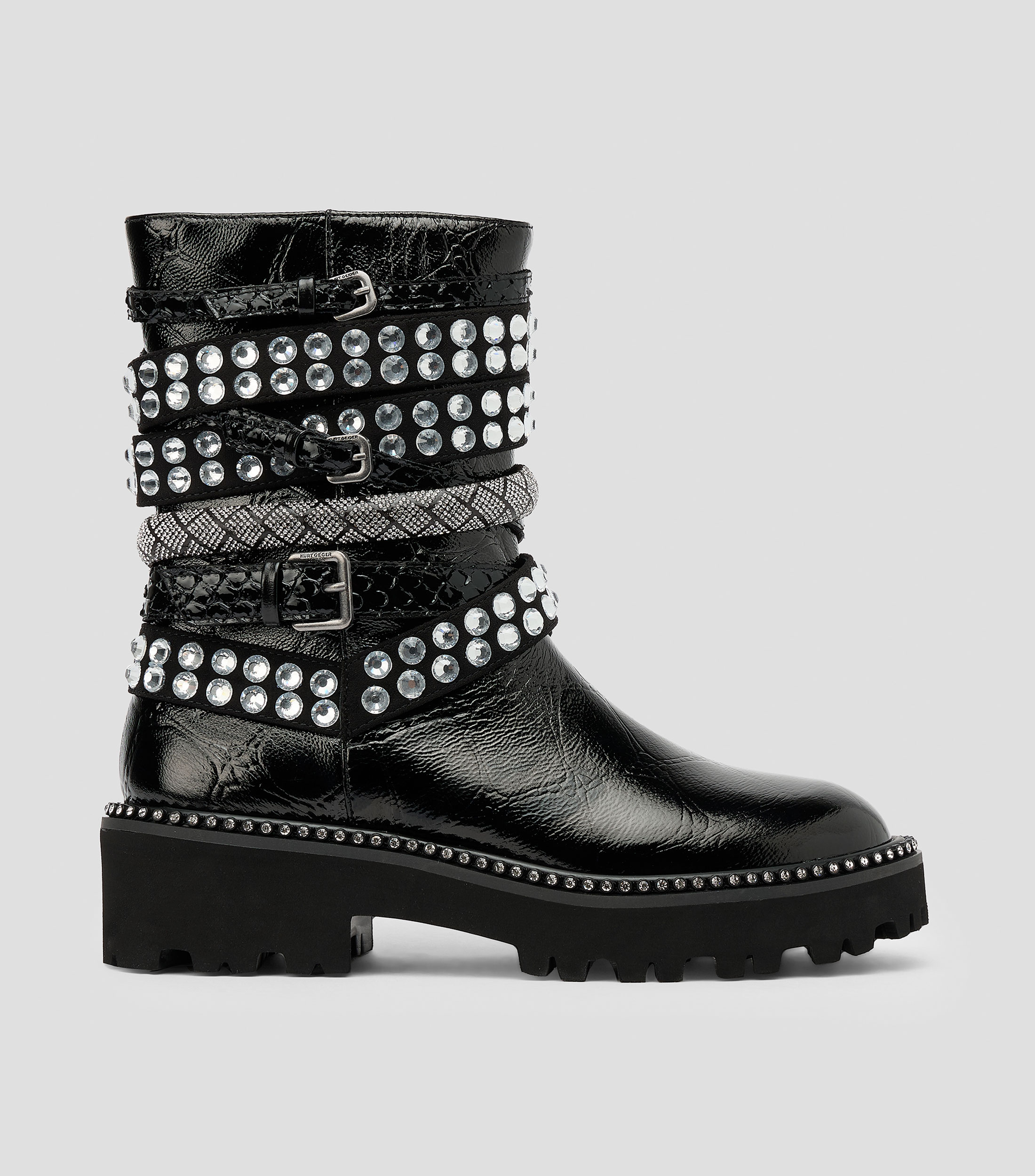 Botas casuales medias en piel Mujer