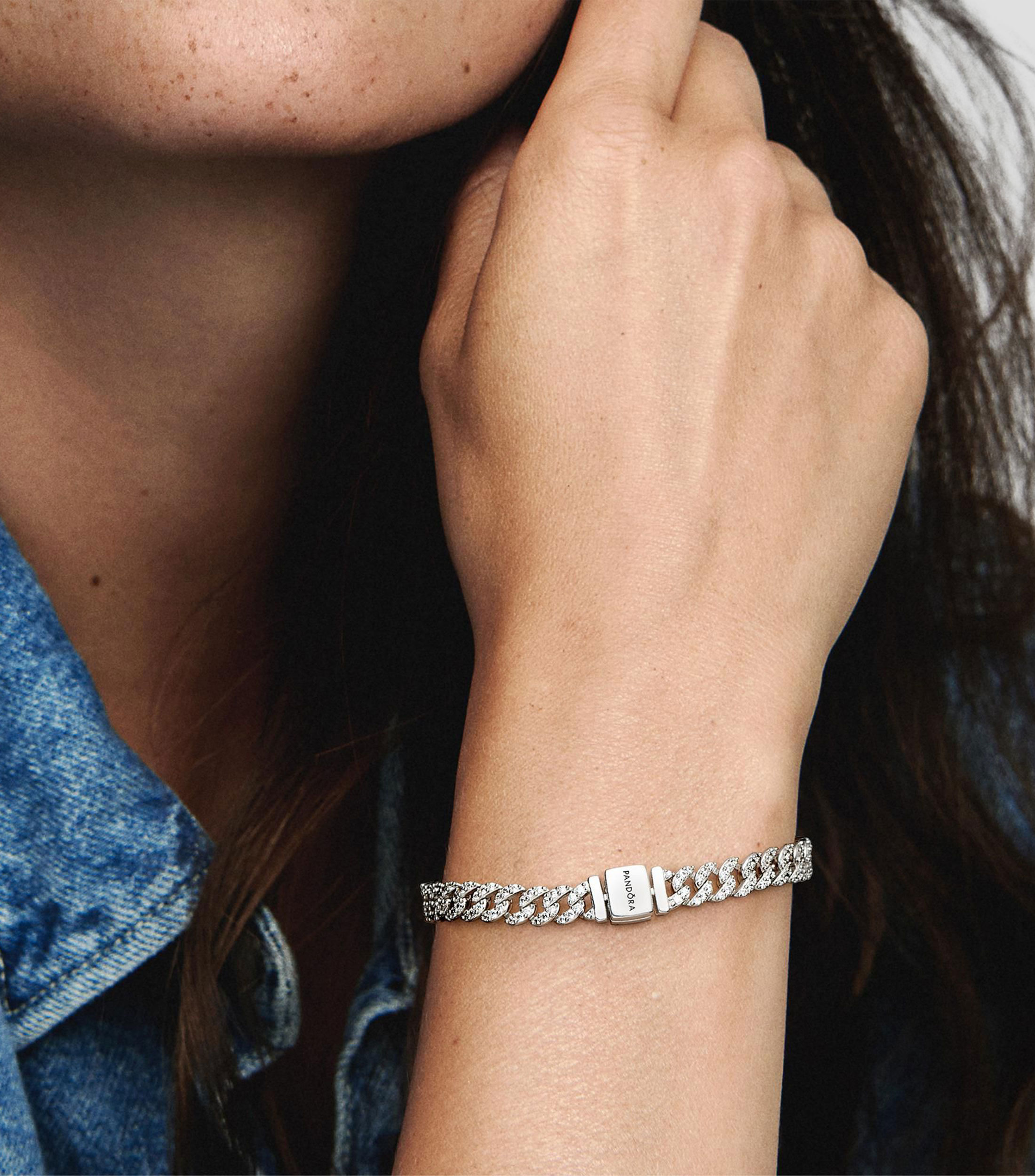 Pulsera en plata Pandora Timeless con circonias Unisex