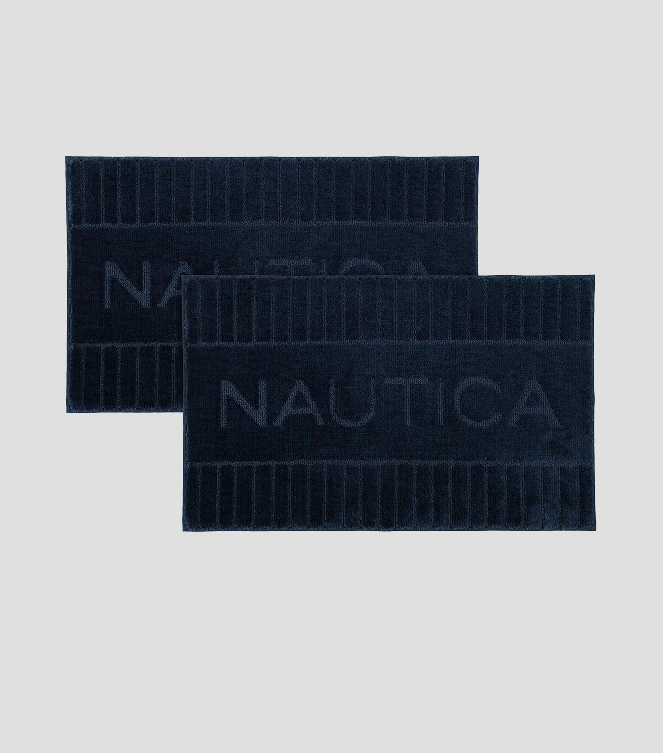 Tapete de baño tipo toalla Navy Estándar azul marino rectangular