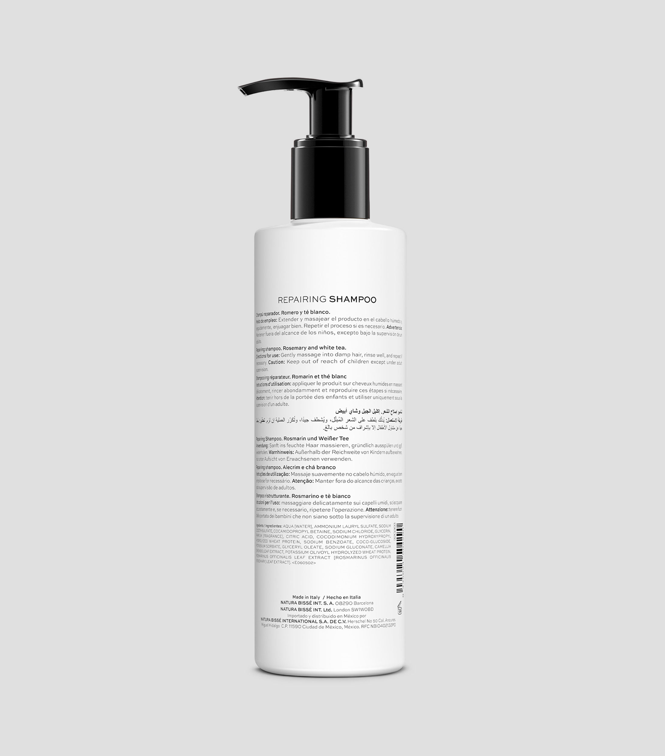 Shampoo Reparador Romero y te blanco, 300 ml