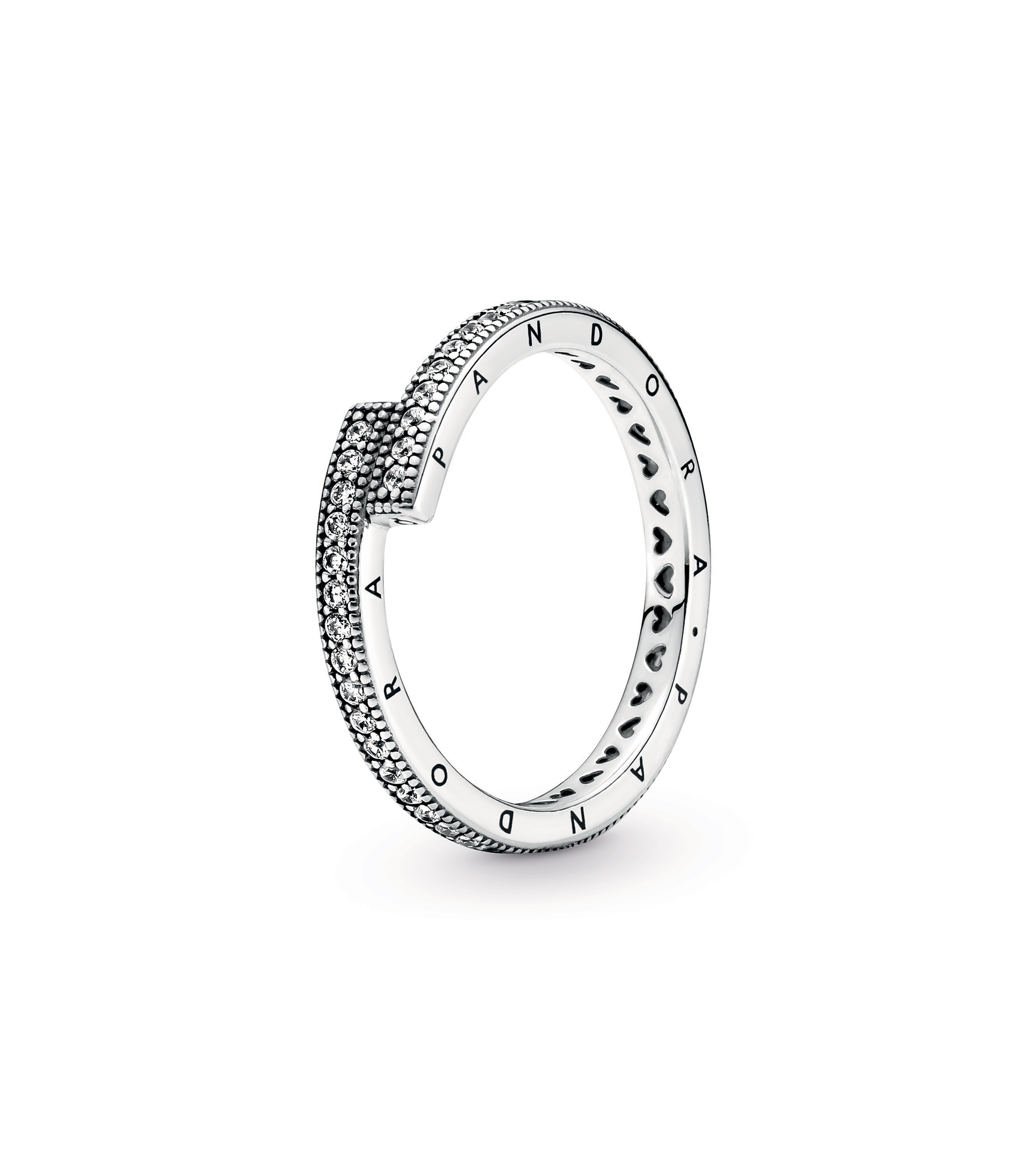 Anillo Sobrepuesto en Plata Reluciente con Zirconia Cúbica Mujer