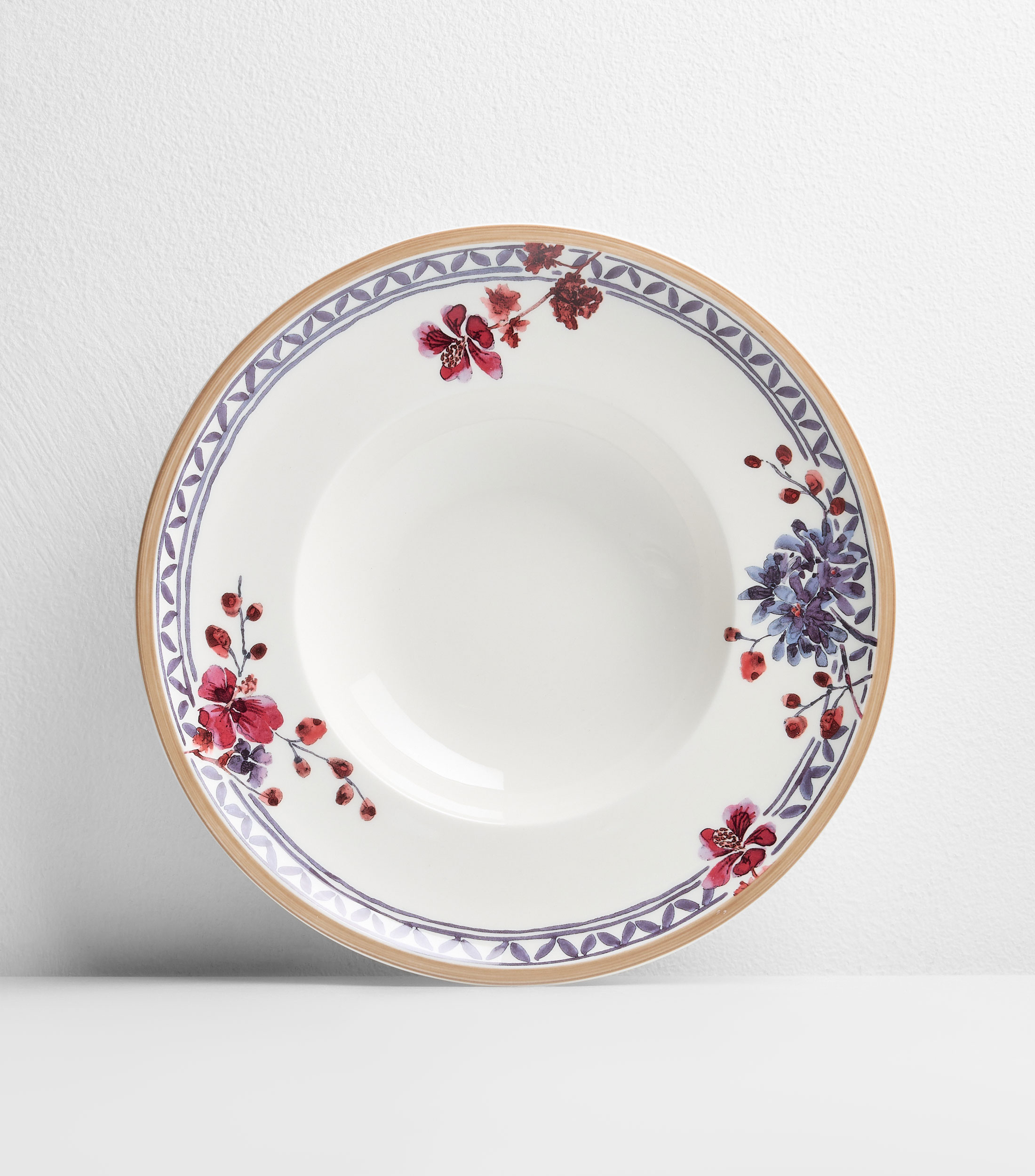 Plato Hondo Artesano Lavender floral
