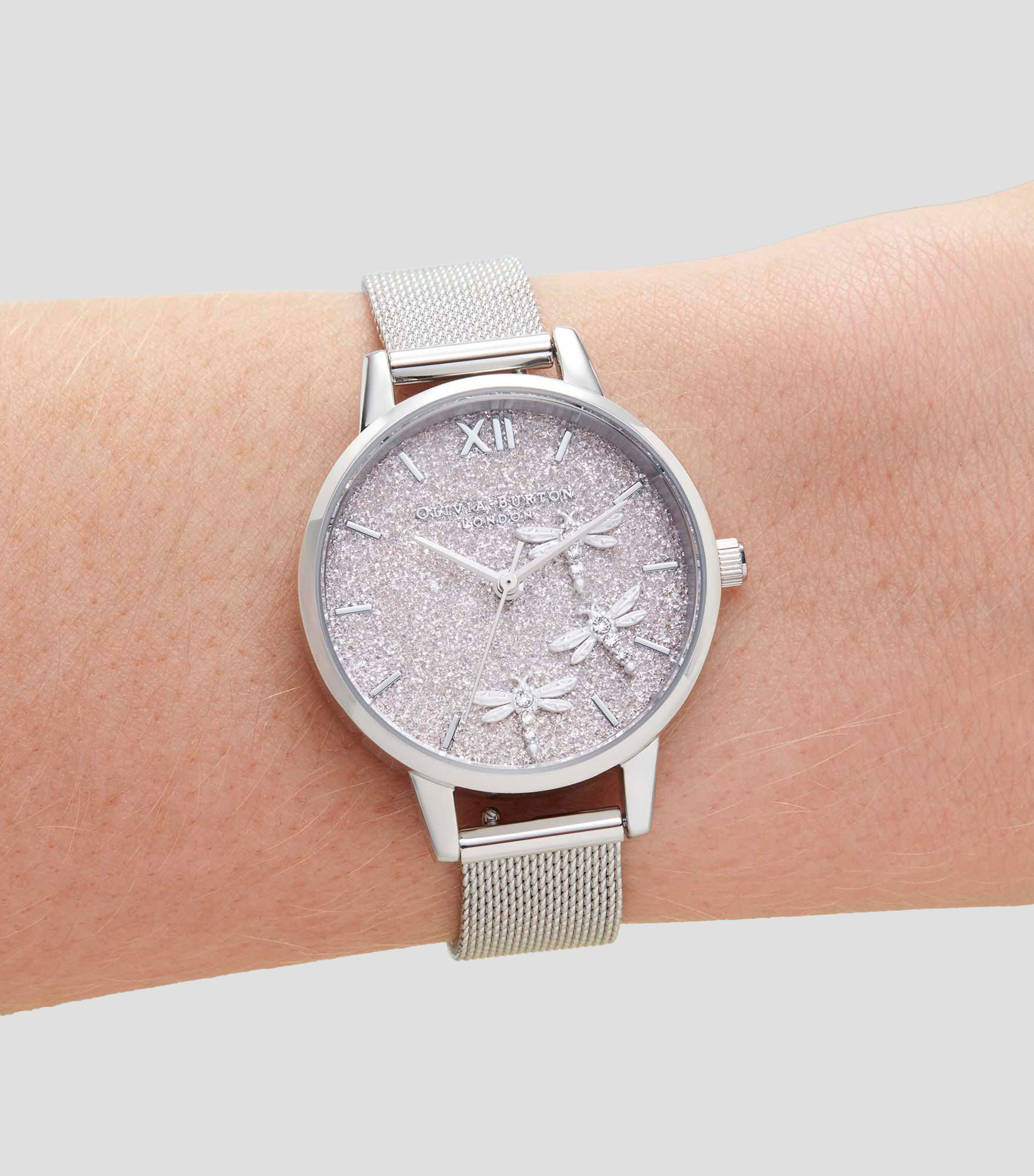 Reloj para Mujer Dancing Dragonfly Casual Plateado