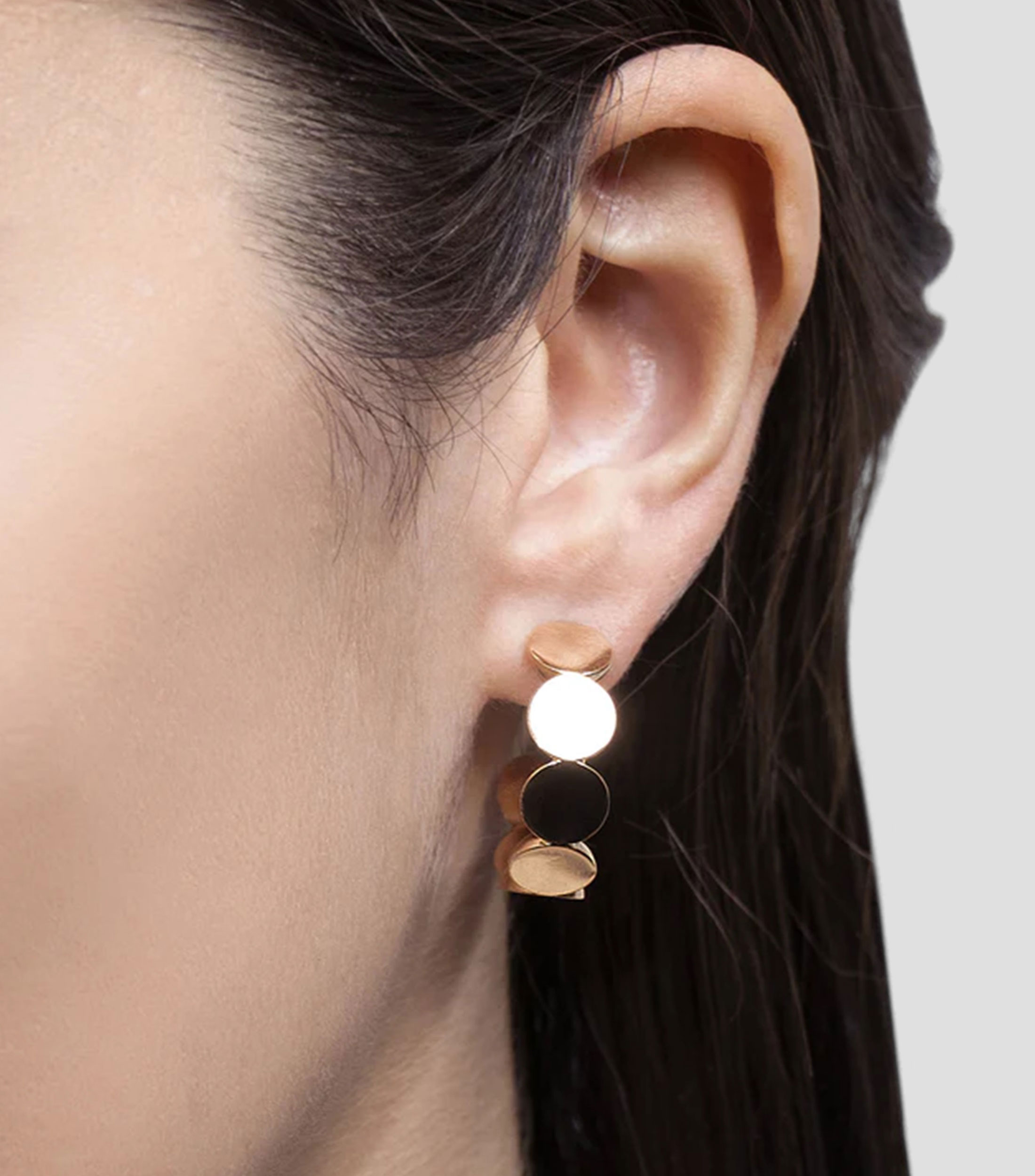 Aretes en oro rosa de 18 Kilates Luce Mujer