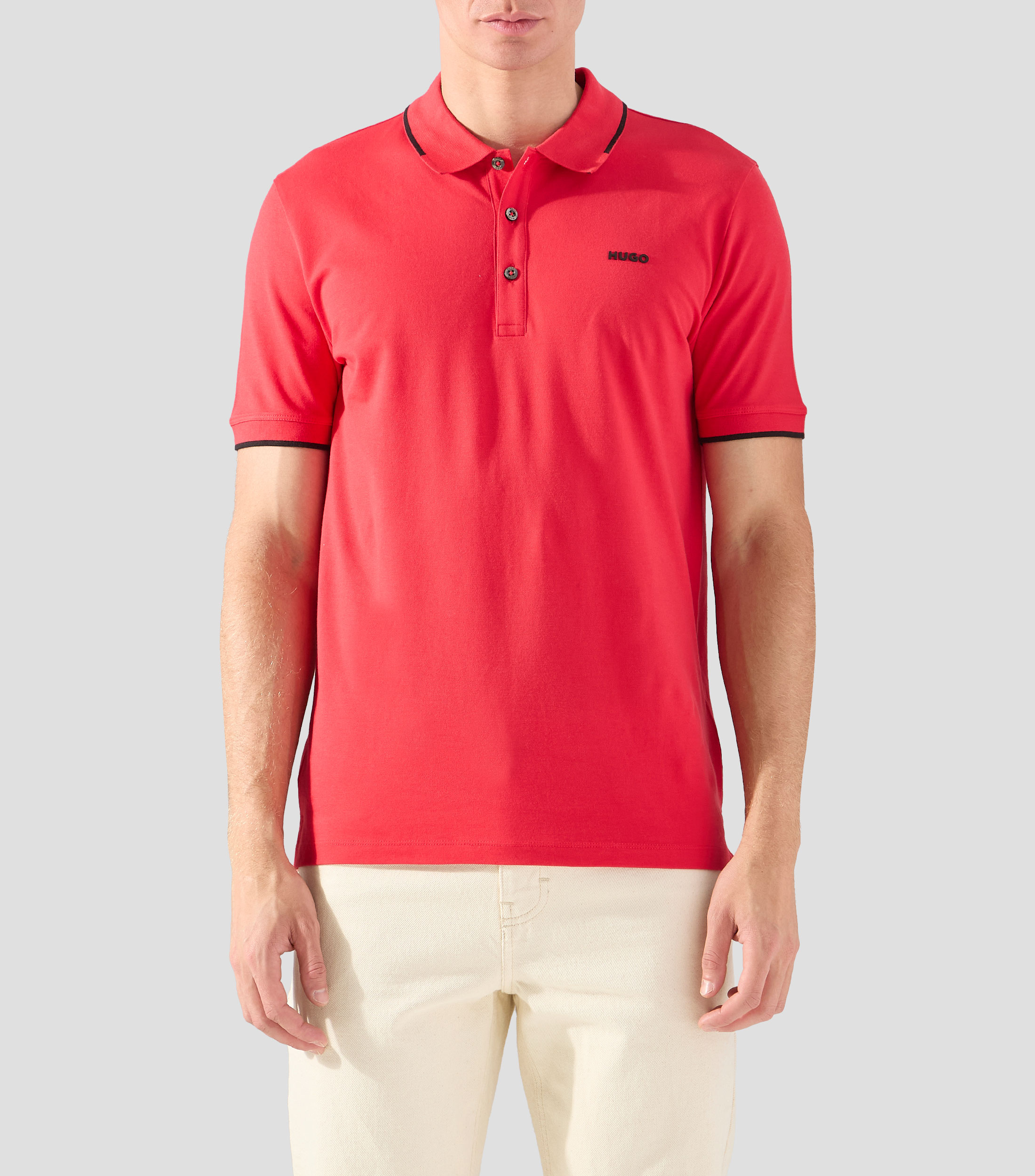 Playera tipo Polo manga corta Hugo Hombre