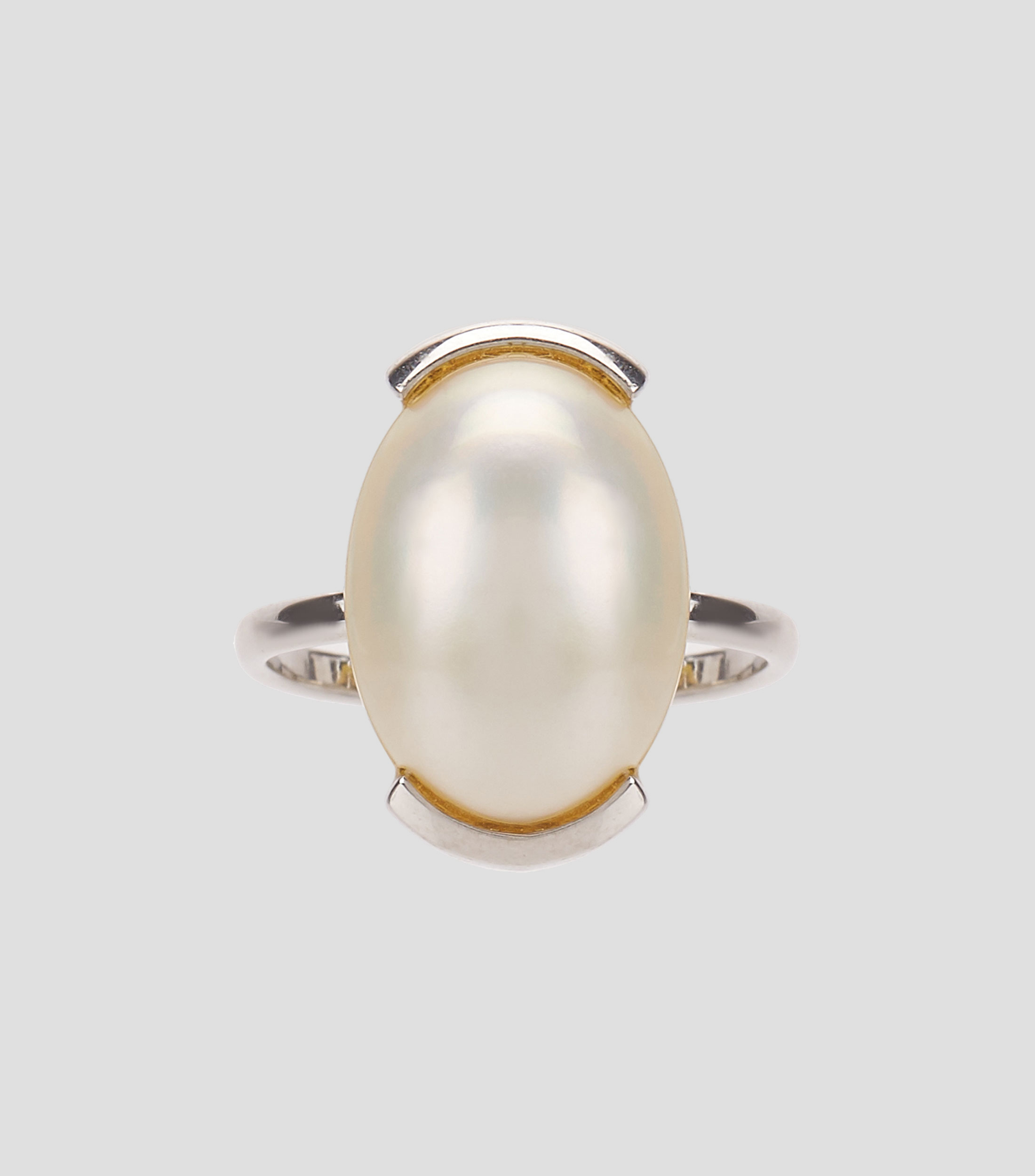 Anillo en plata .925 con perla cultivada decorativa Mujer