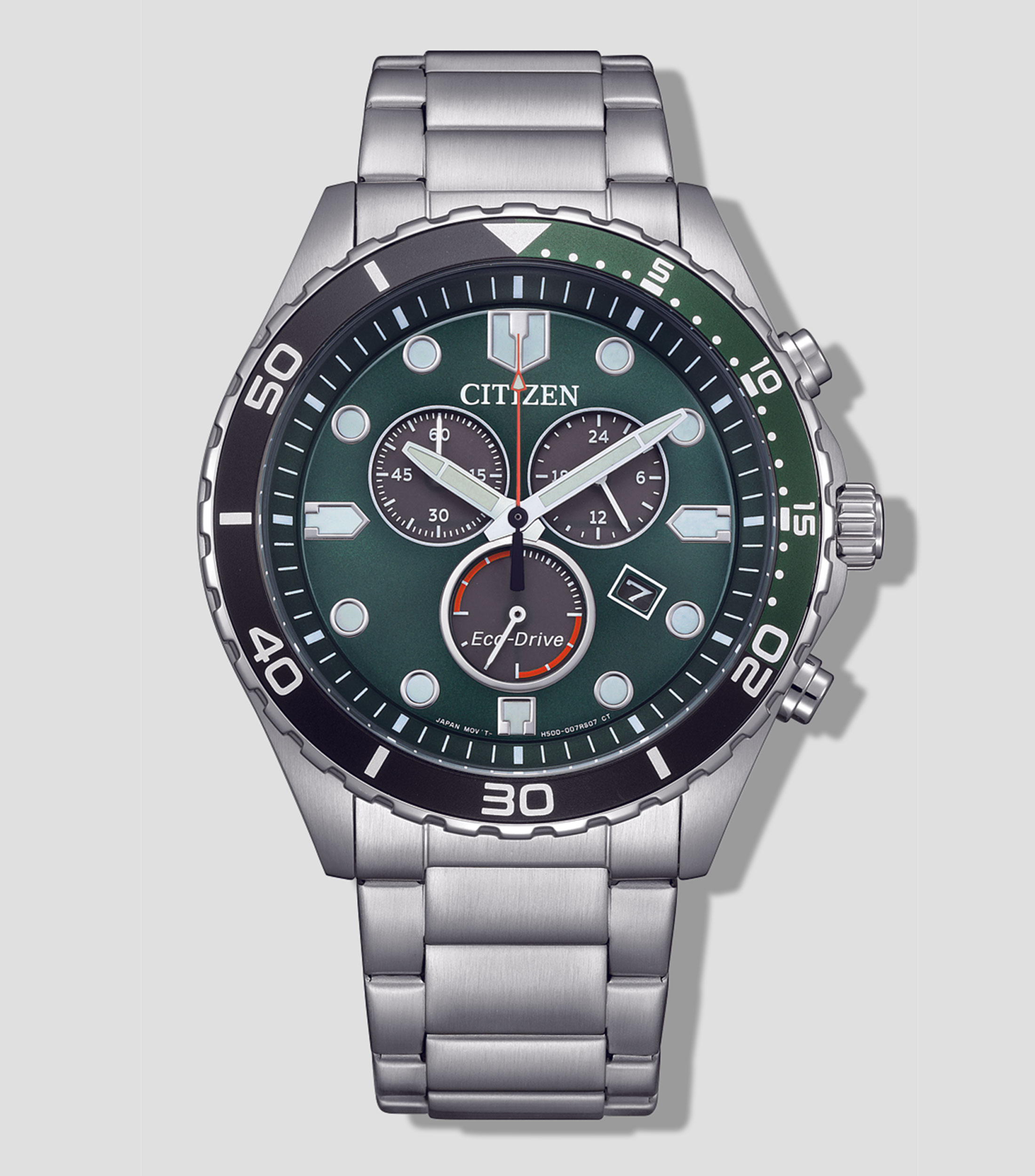 Reloj para Hombre Weekender casual plateado, verde