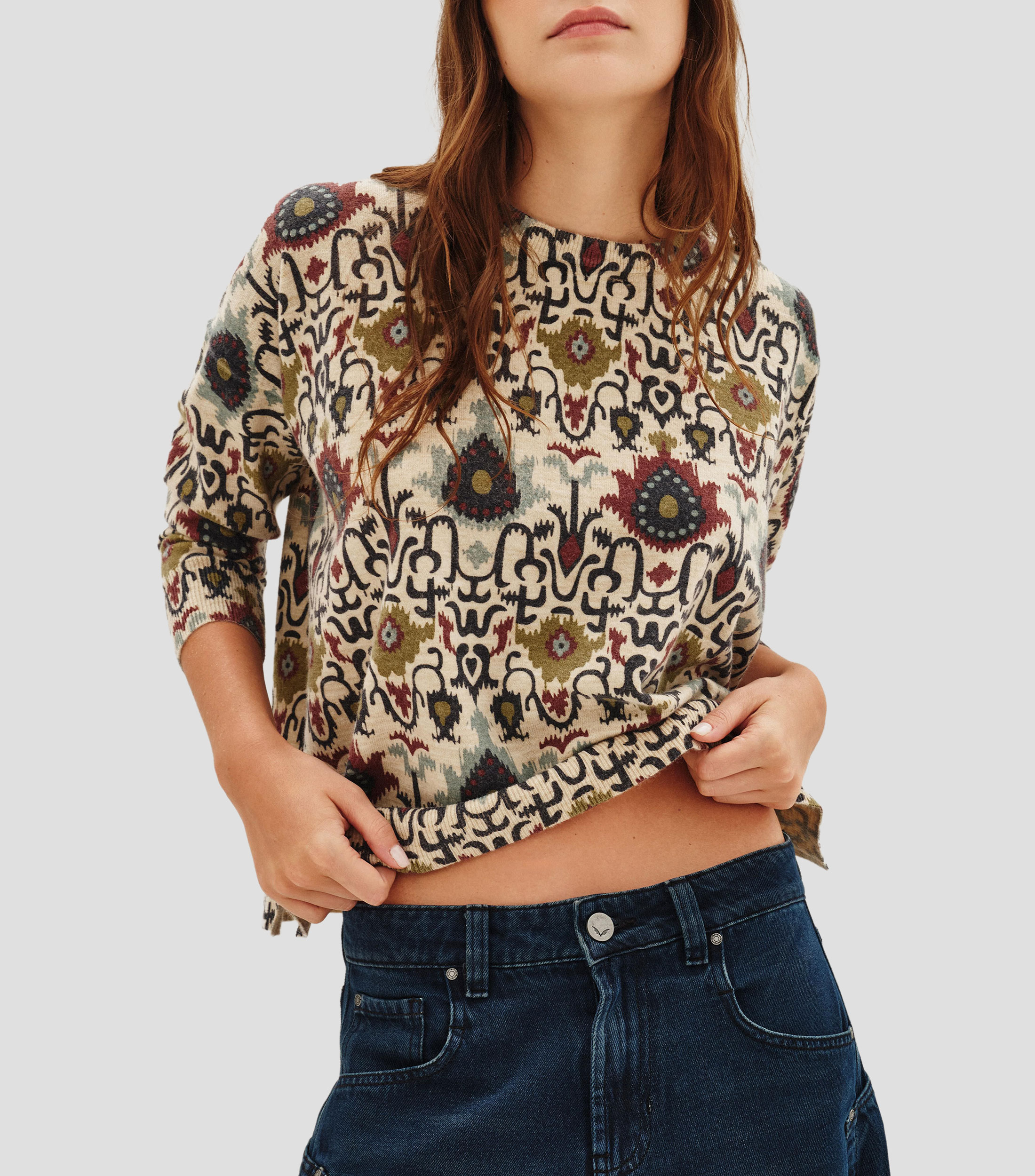 Suéter cuello redondo Mujer
