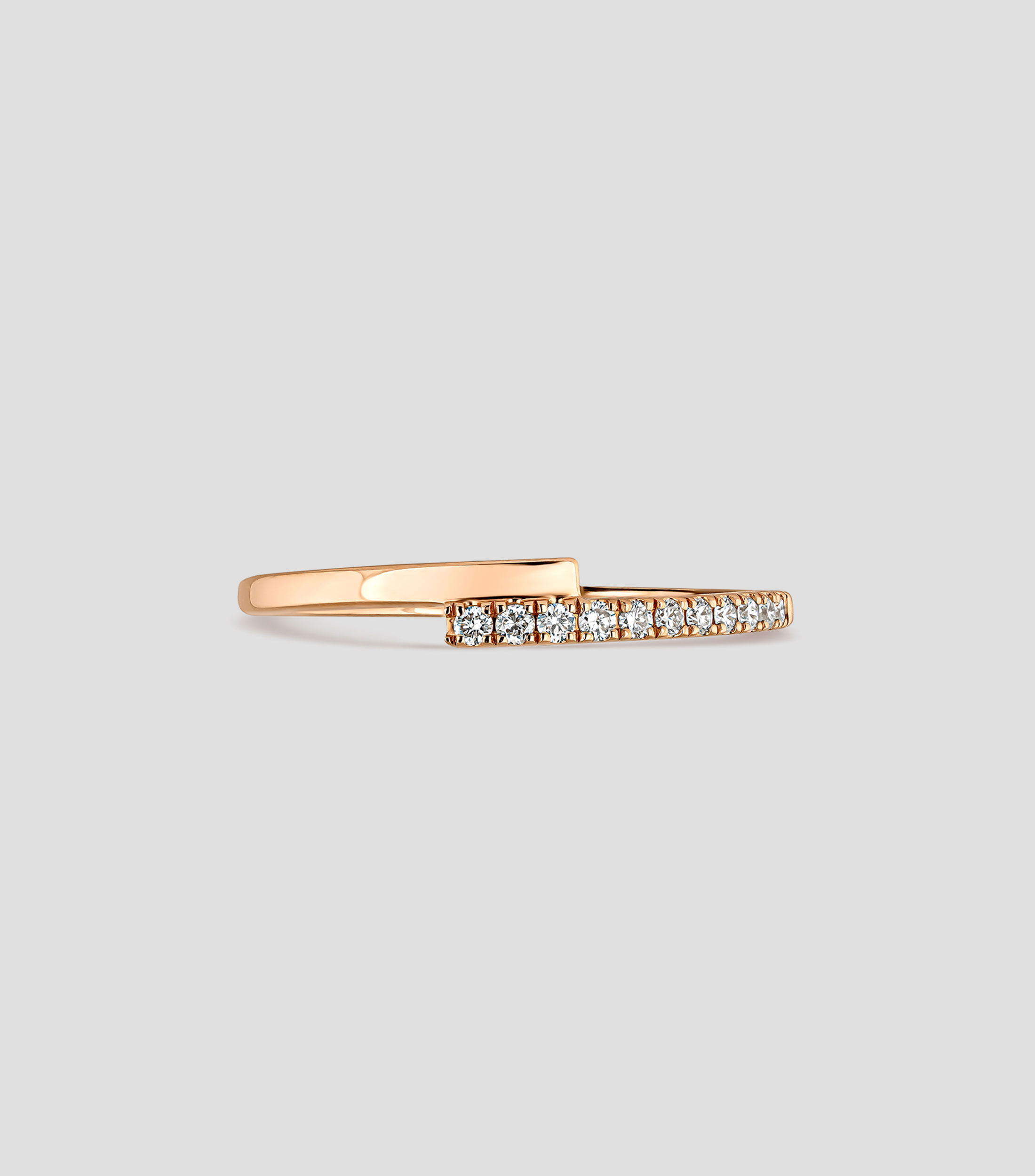 Anillo en oro rosa de 18 kilates con diamantes Orión Mujer