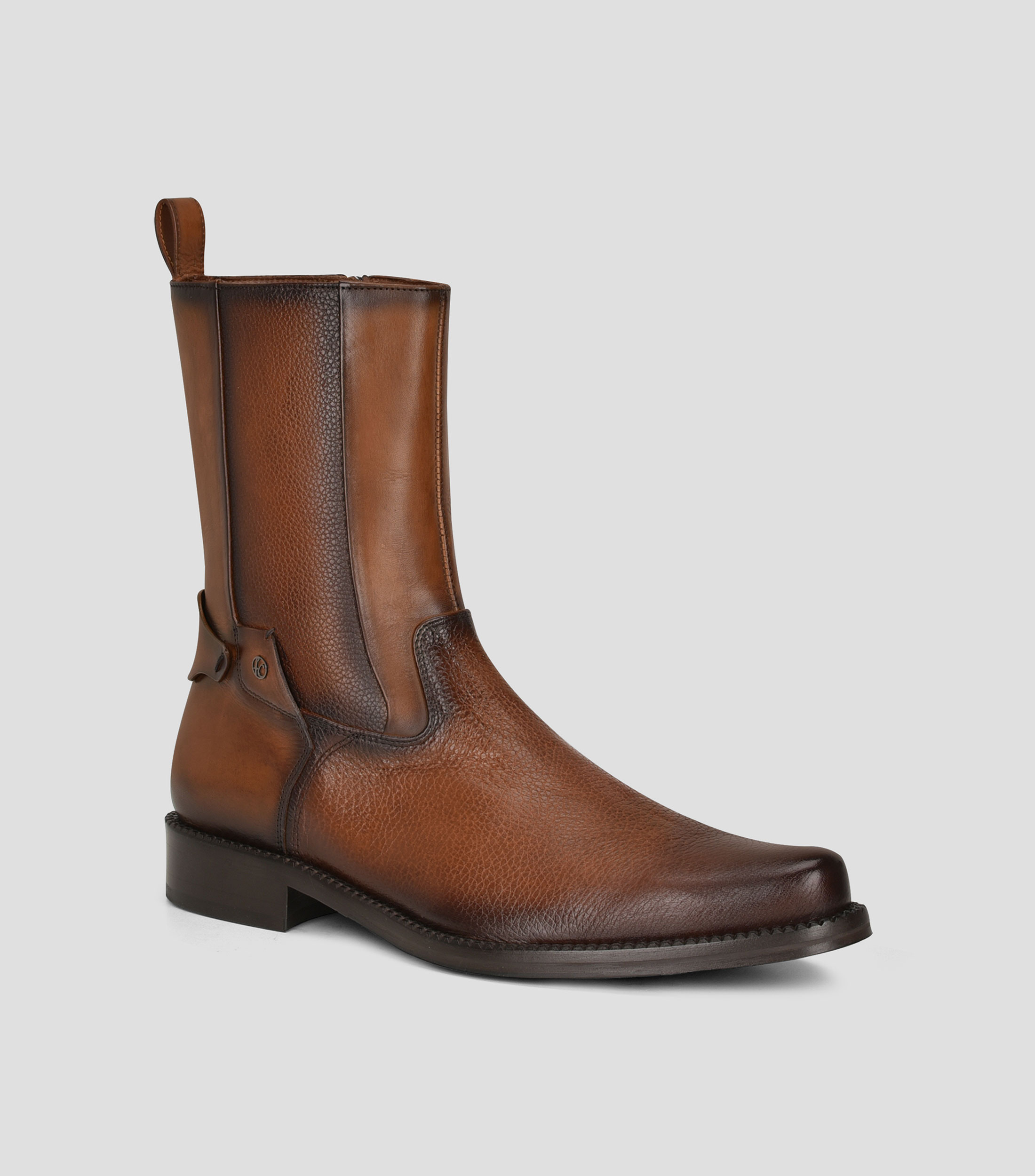 Botas De Vestir piel Tacón Media Luna Hombre
