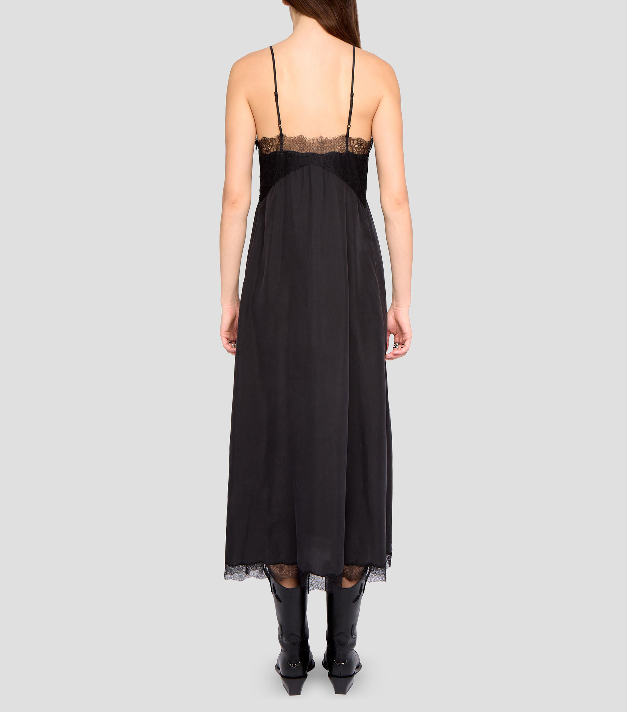 Vestido midi liso Mujer