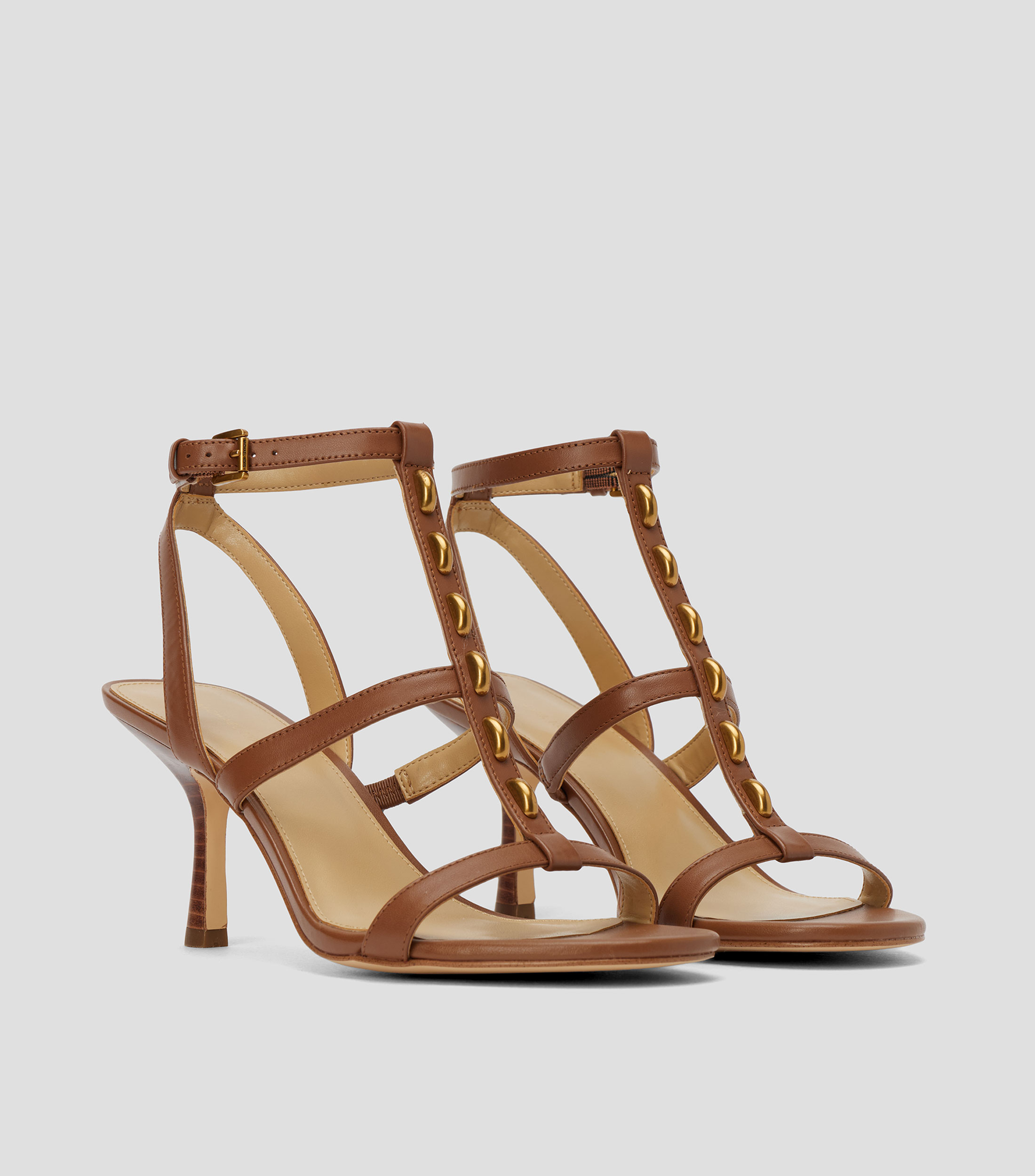 Sandalias con tacón alto y delgado Nara Mujer
