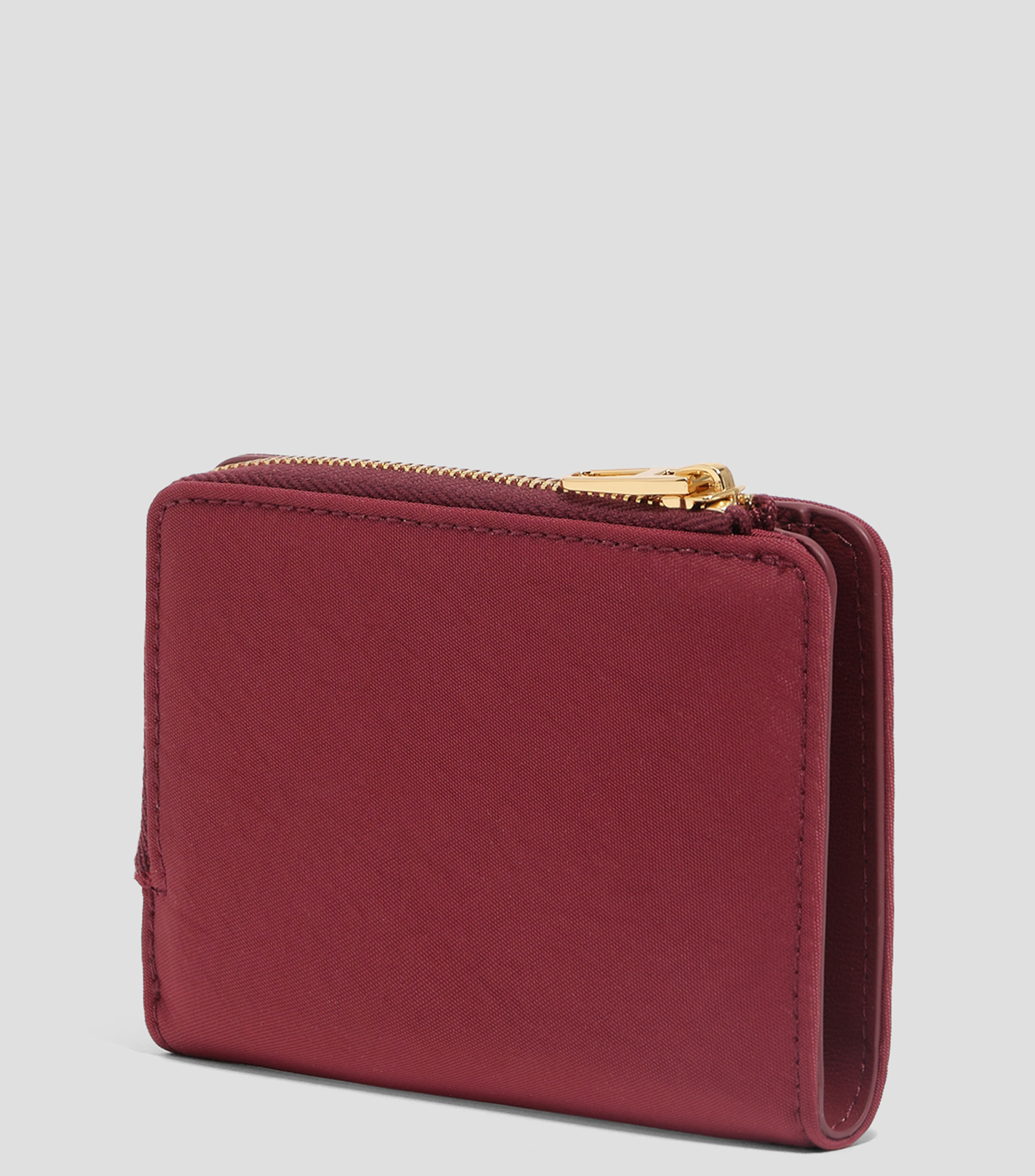 Cartera compacta nylon burdeos Mujer