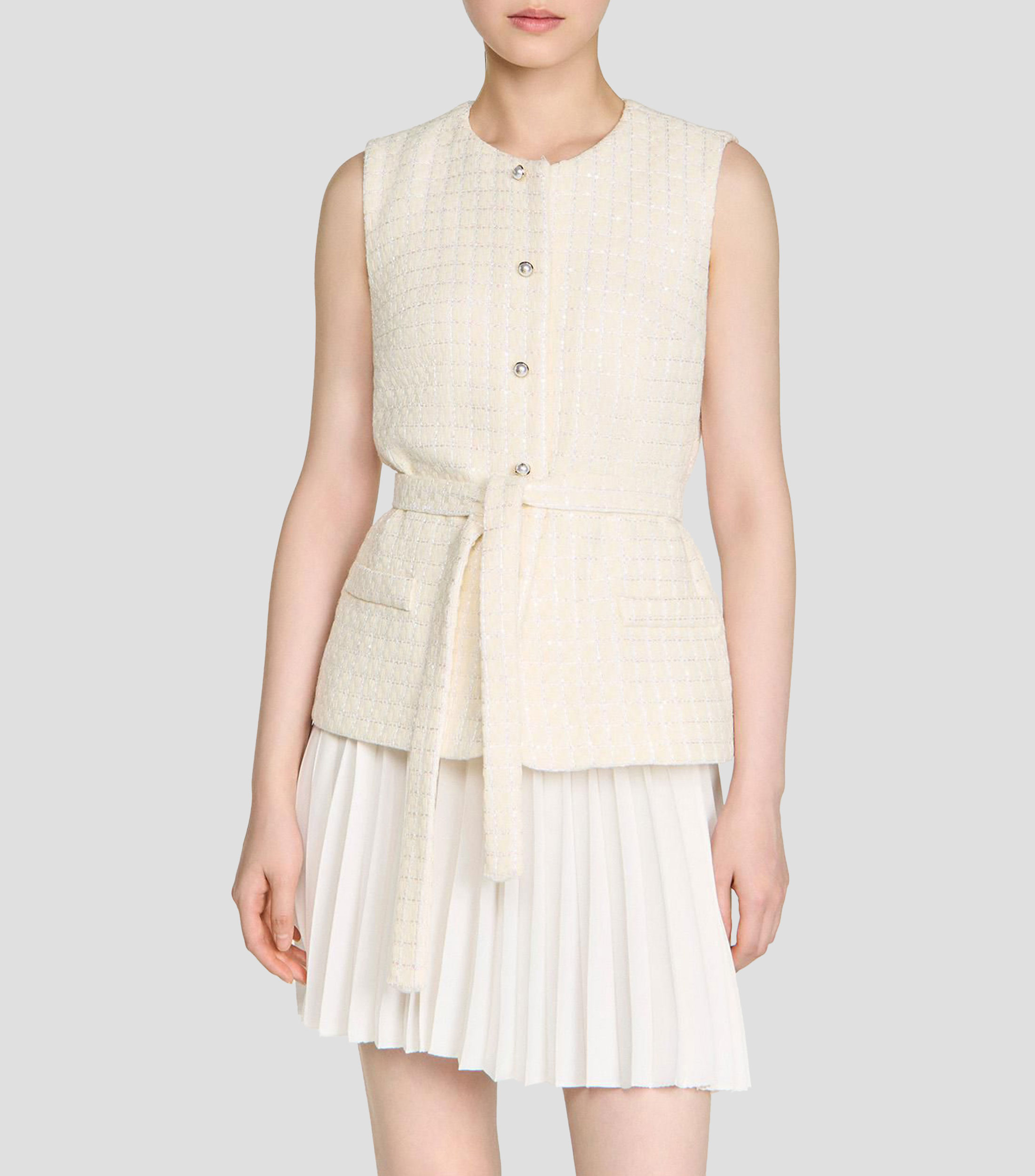 Vestido corto de diseño sólido Mujer