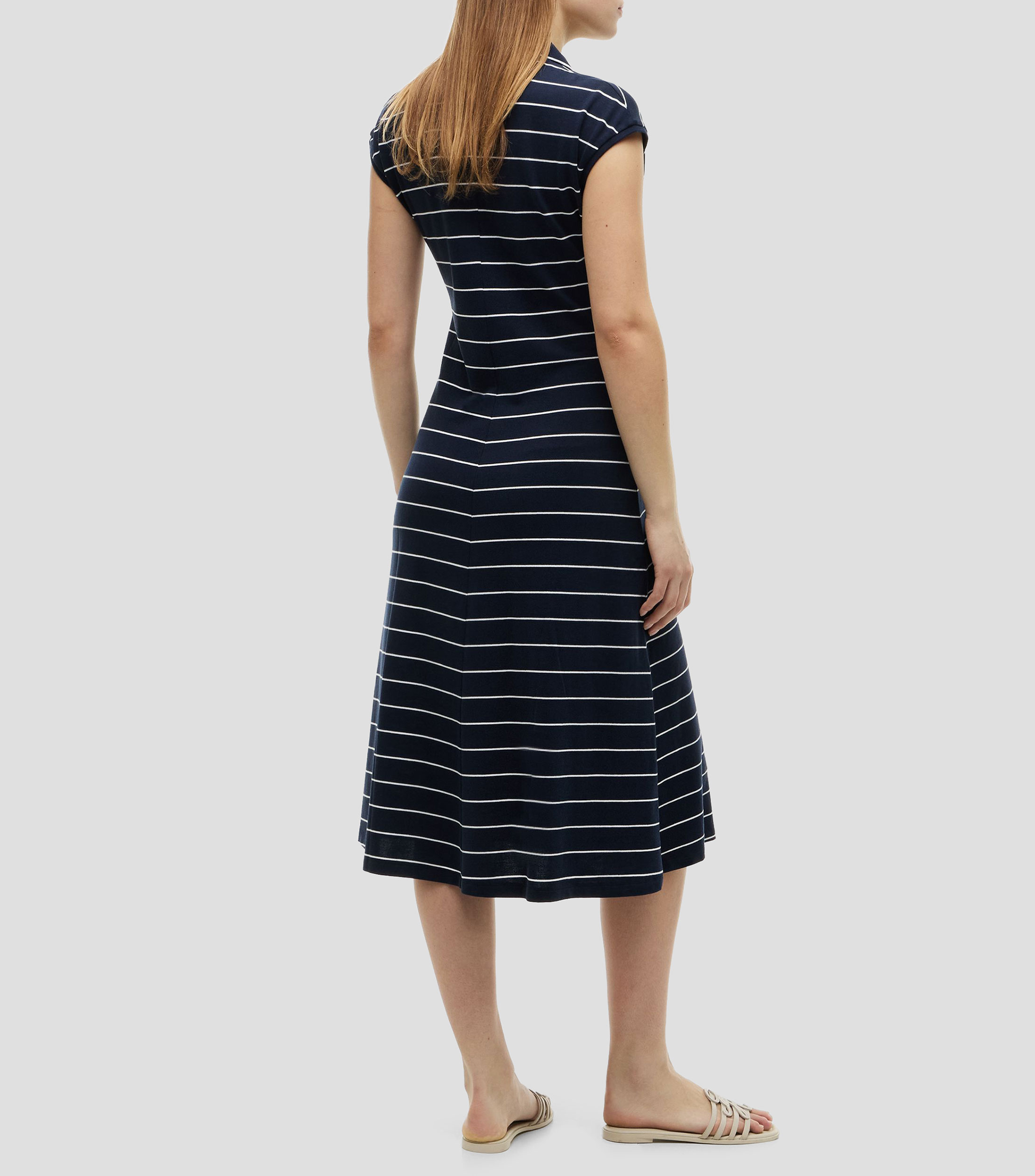 Vestido midi rayas Mujer