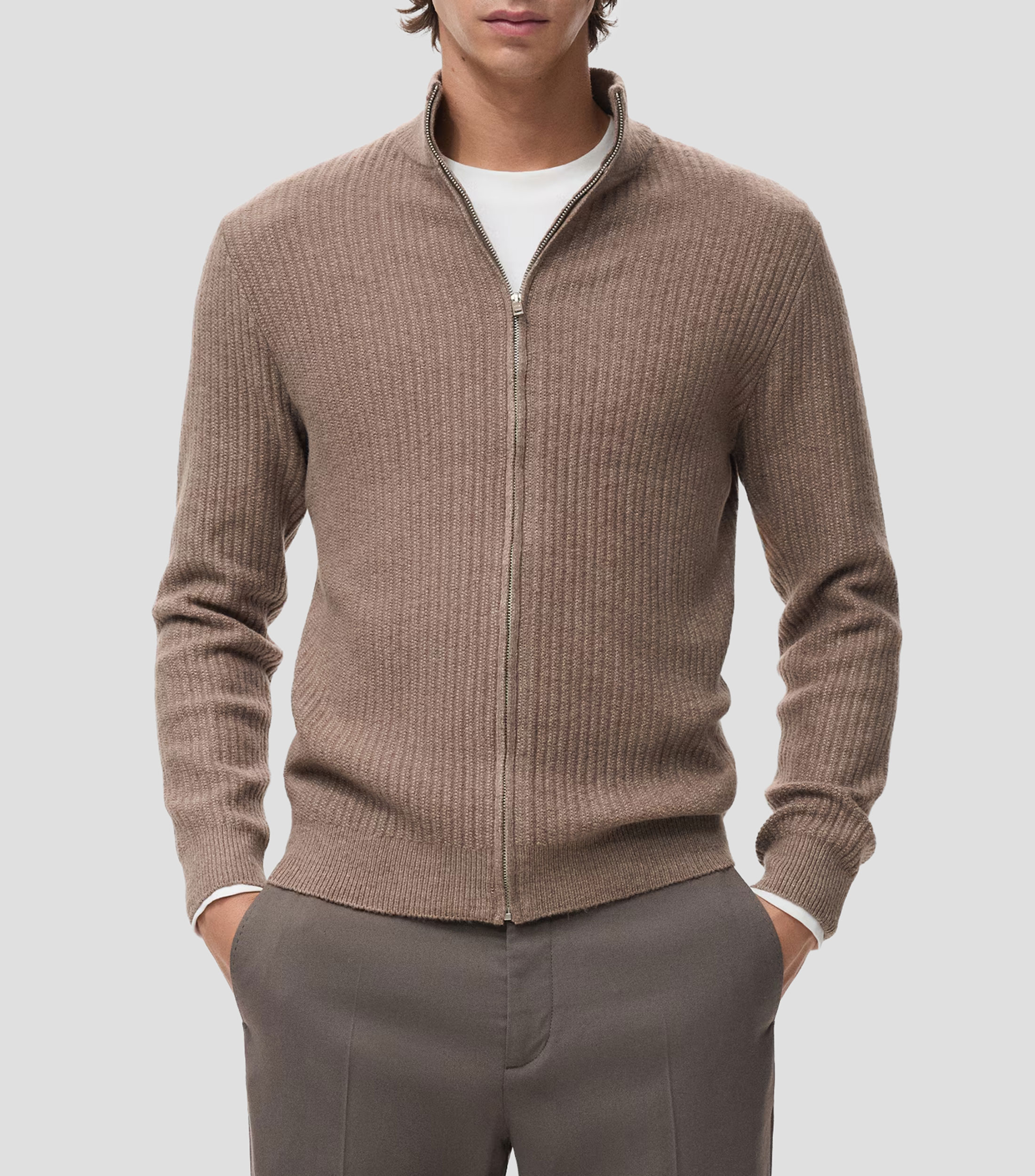 Cárdigan cuello alto Hombre