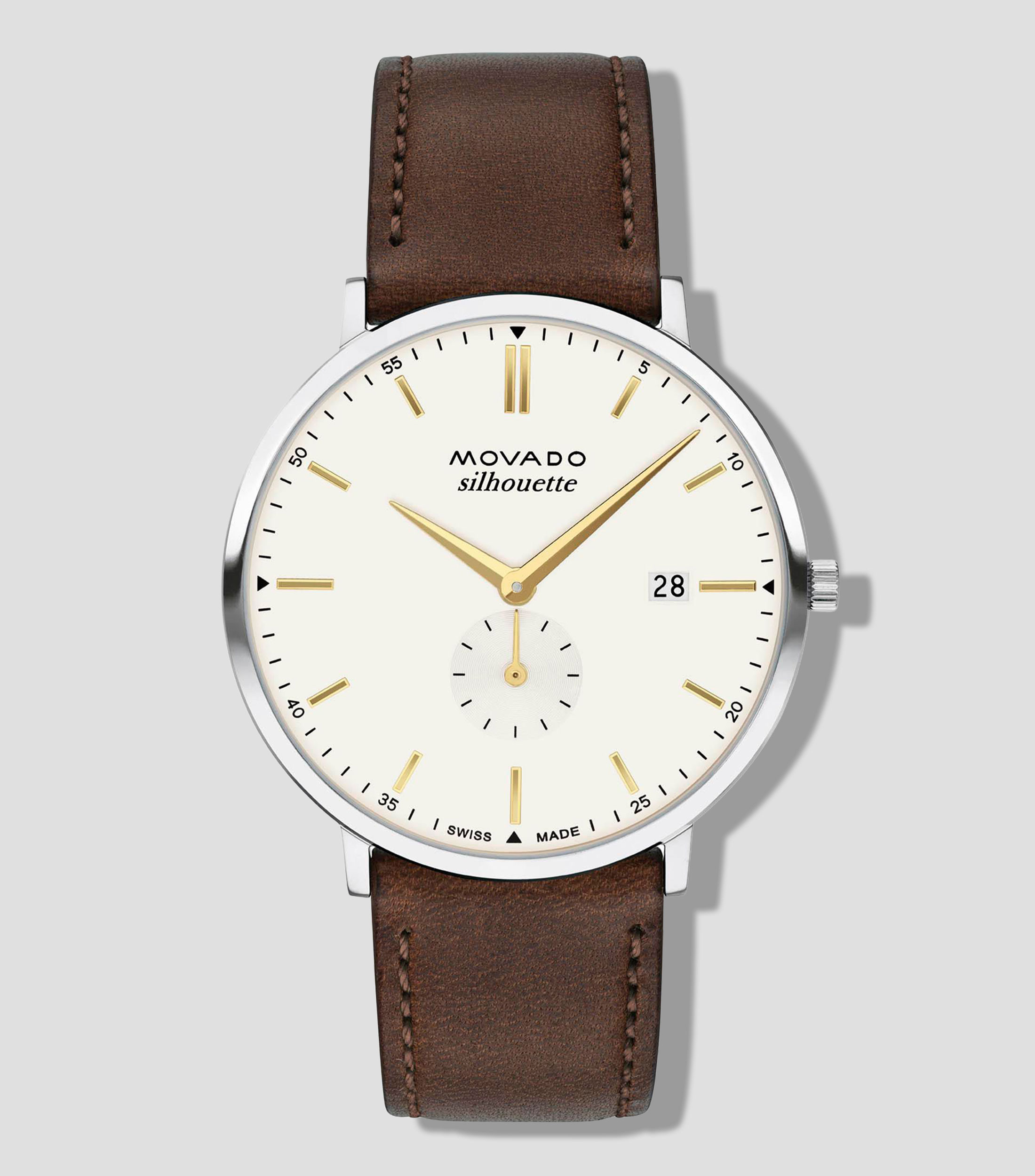 Reloj para Hombre Heritage Silhouette Casual Beige, Plateado