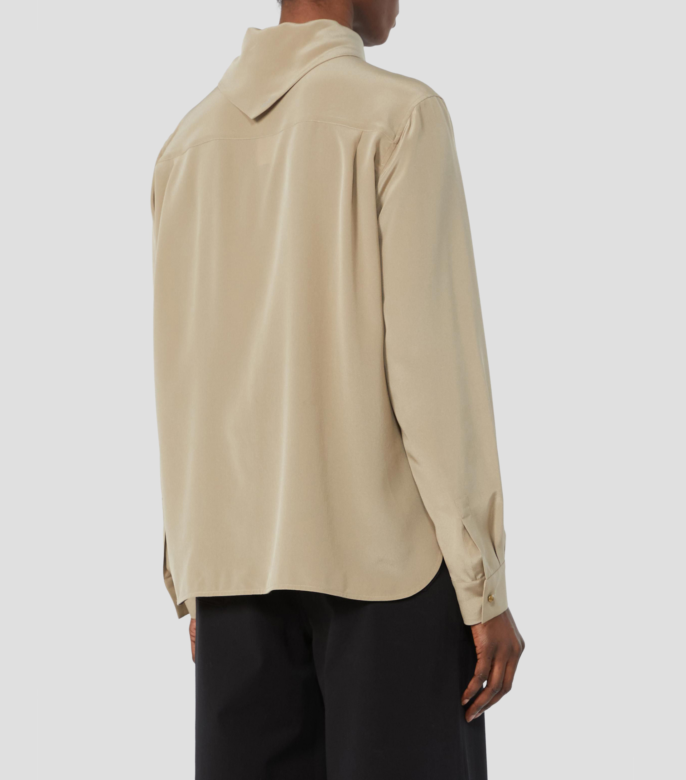 Camisa lisa manga larga Mujer