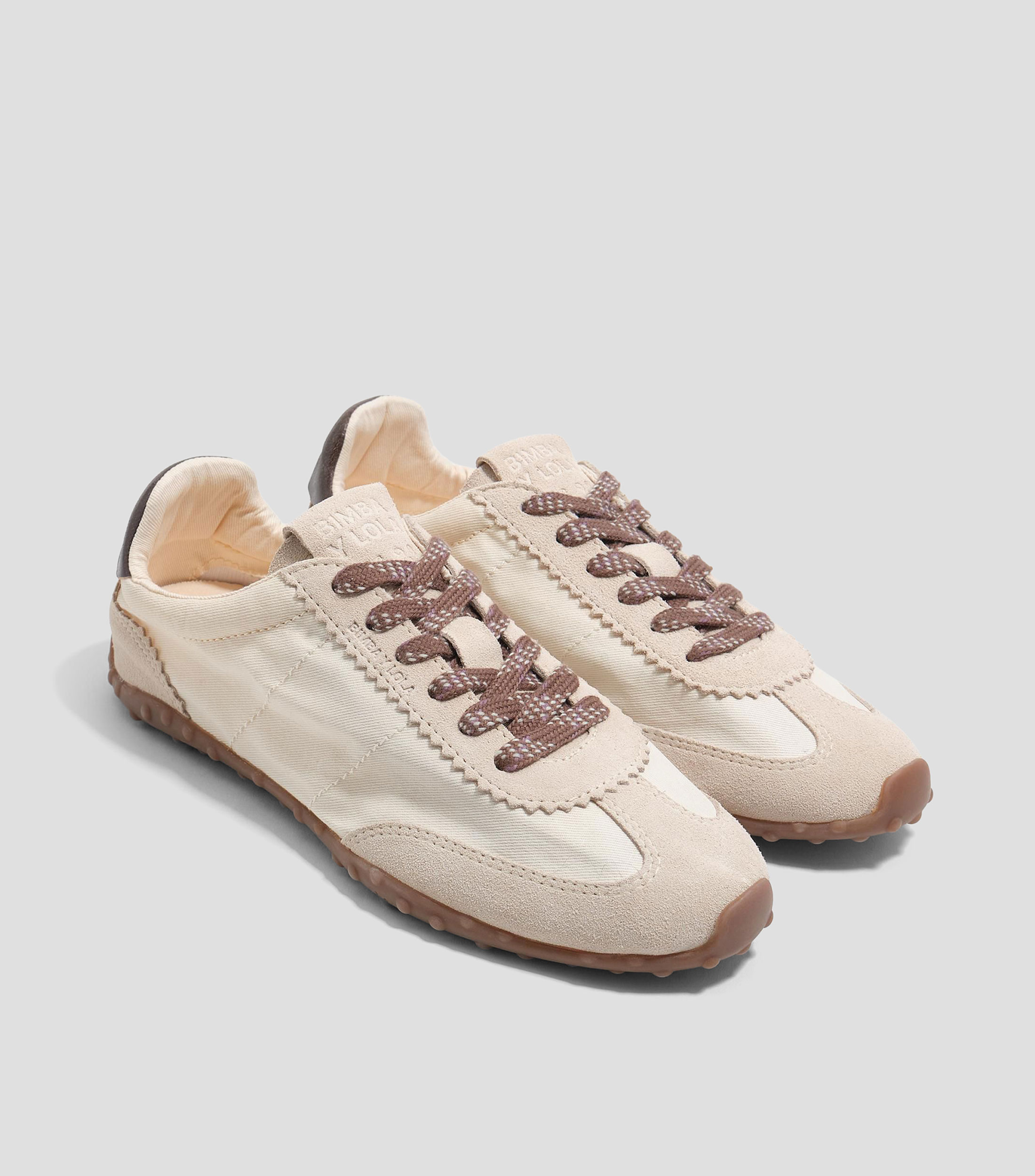 Tenis 13 29 serraje y tejido hueso Mujer