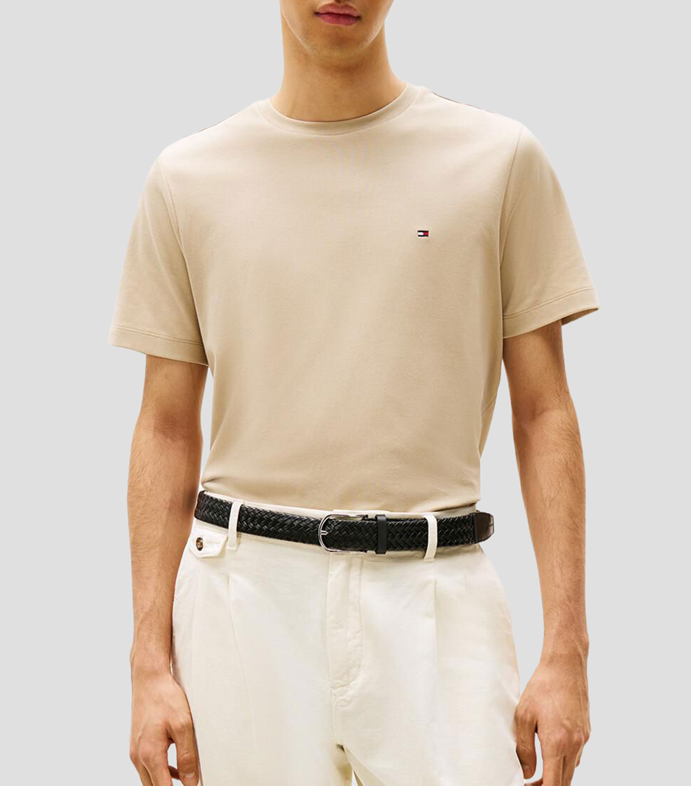 Playera cuello redondo manga corta lisa Hombre