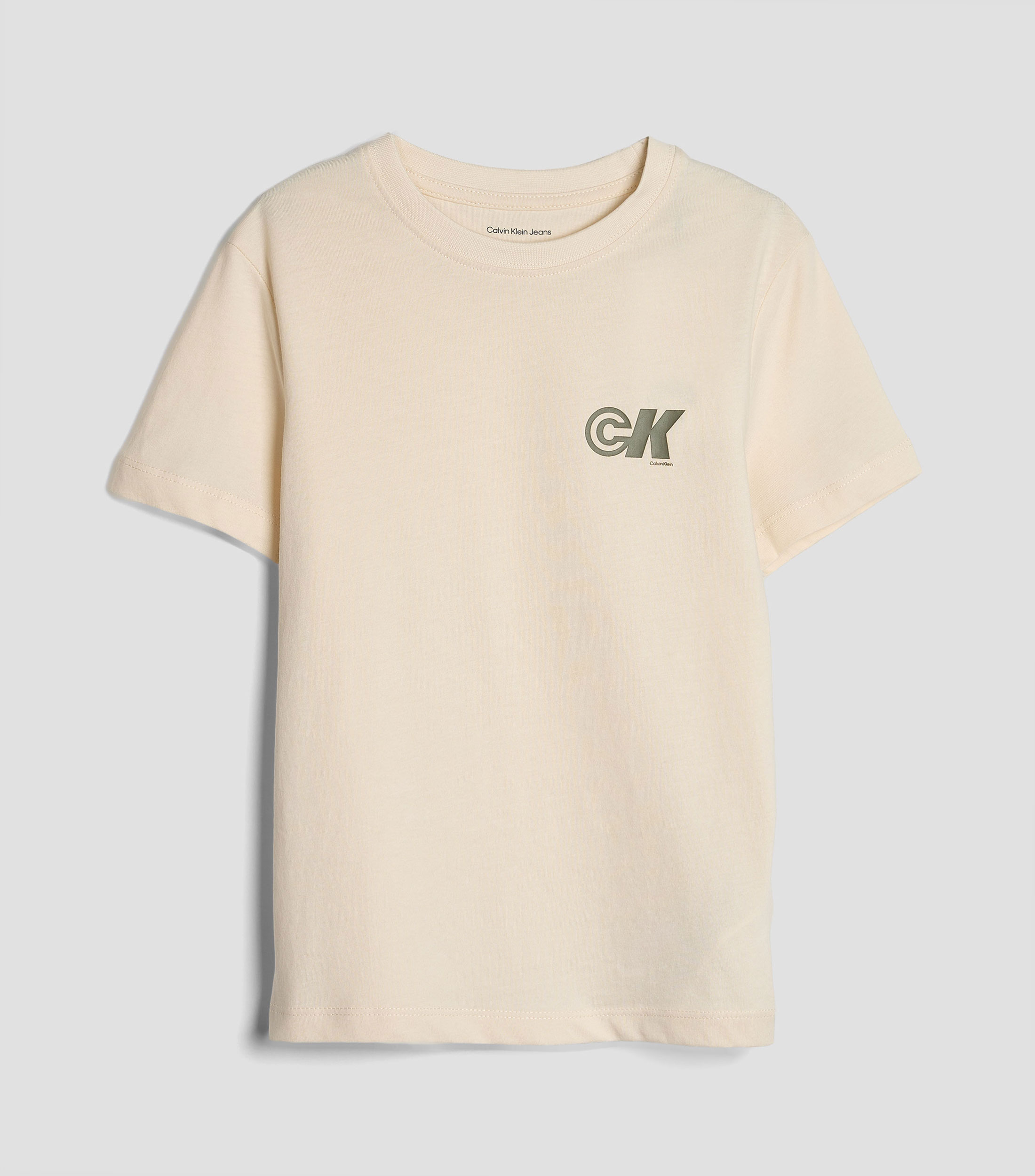 Playera cuello redondo manga corta con logotipo Niño