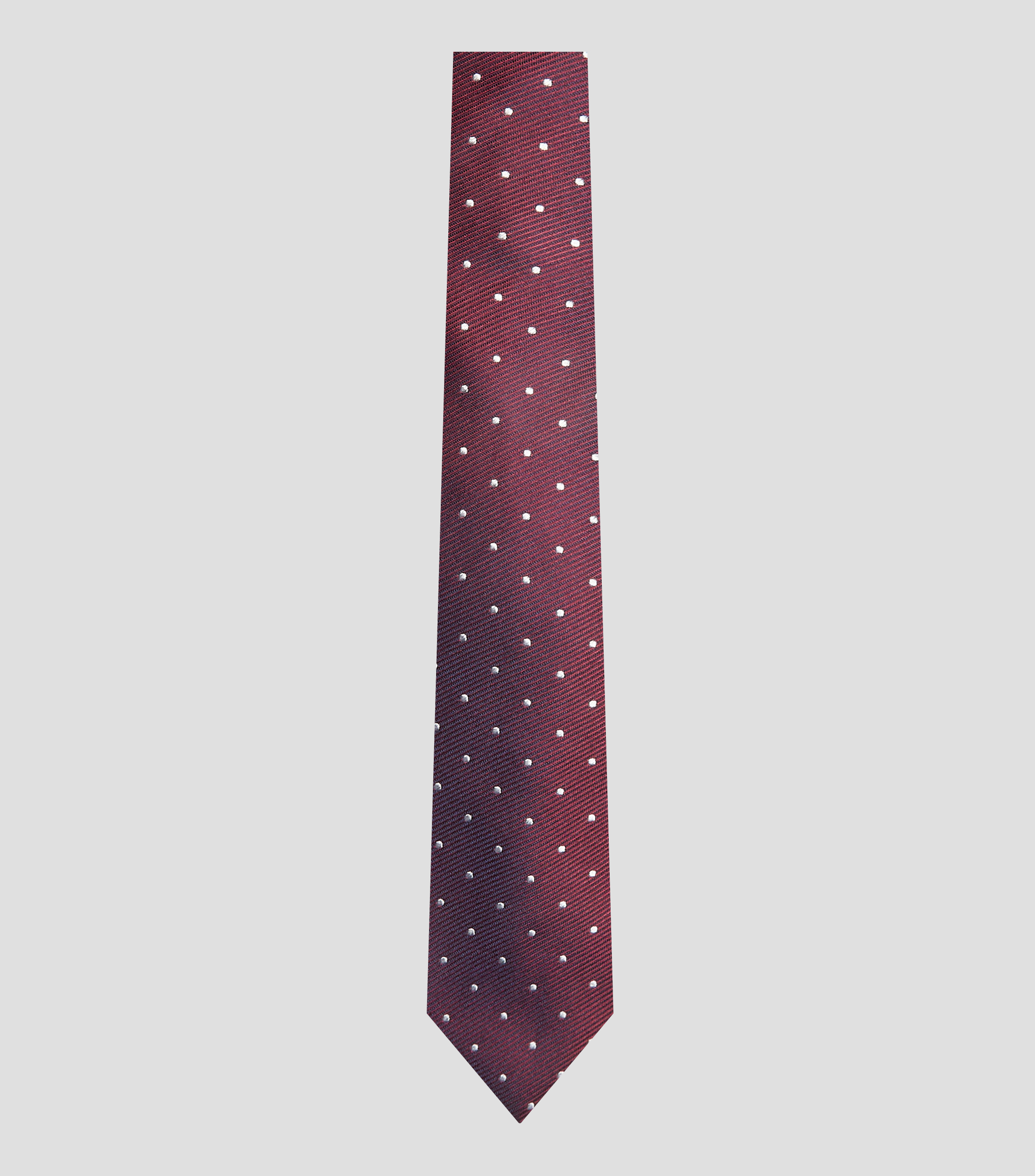Corbata ancha de seda estampado con puntos