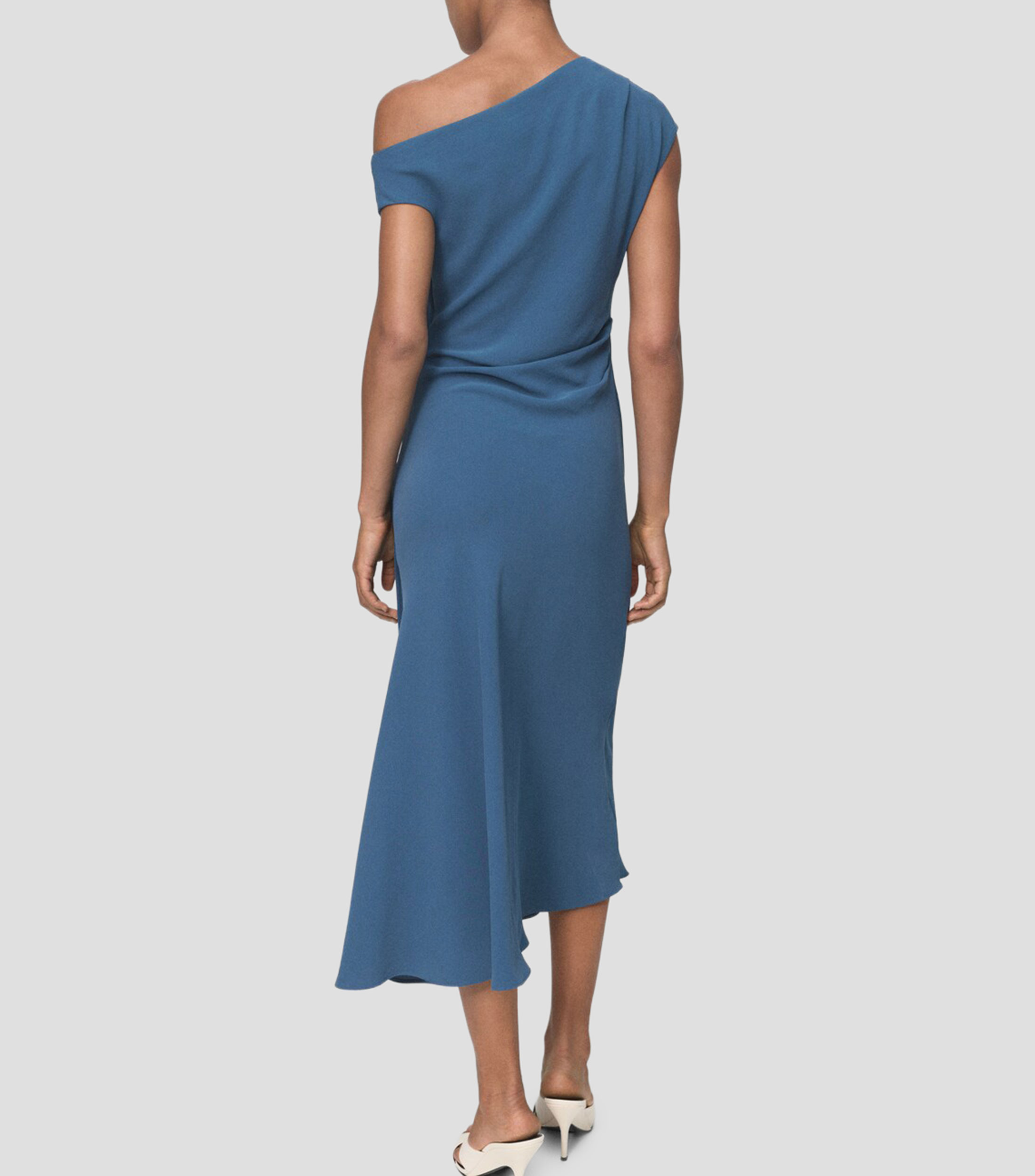 Vestido midi liso Mujer