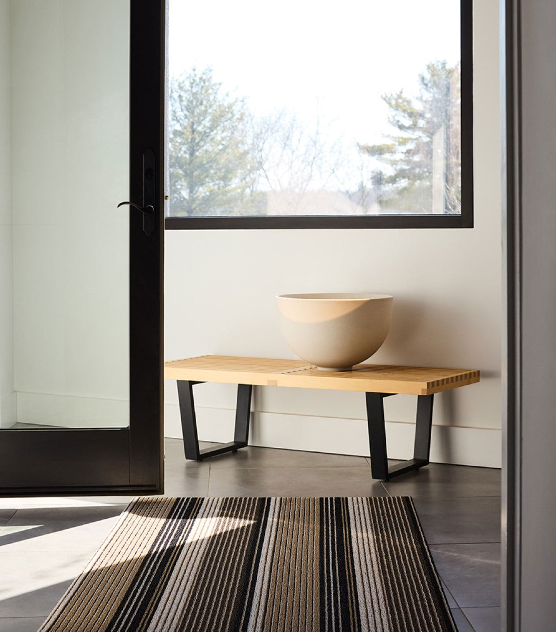 Tapete decorativo Pleat Stripe en sintético 46 x 71 cm