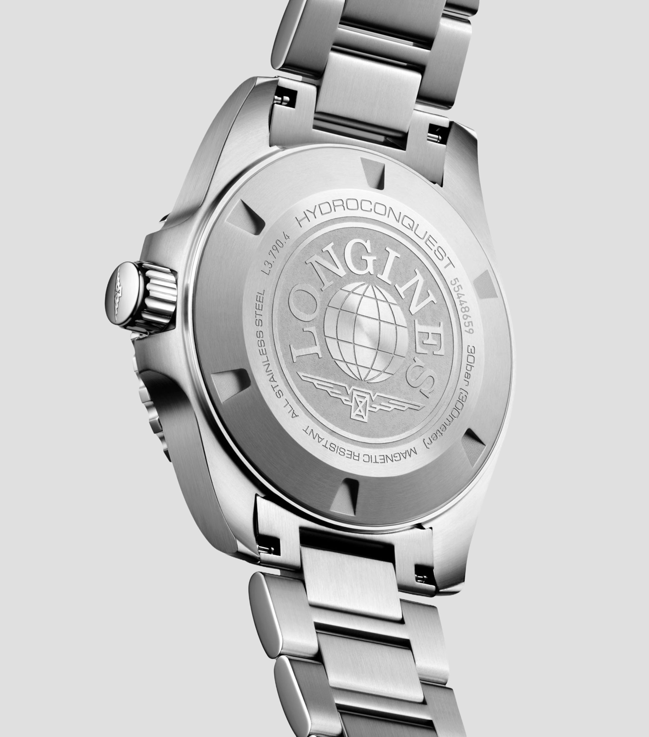 Reloj para Hombre HydroConquest GMT De vestir Azul, Plateado