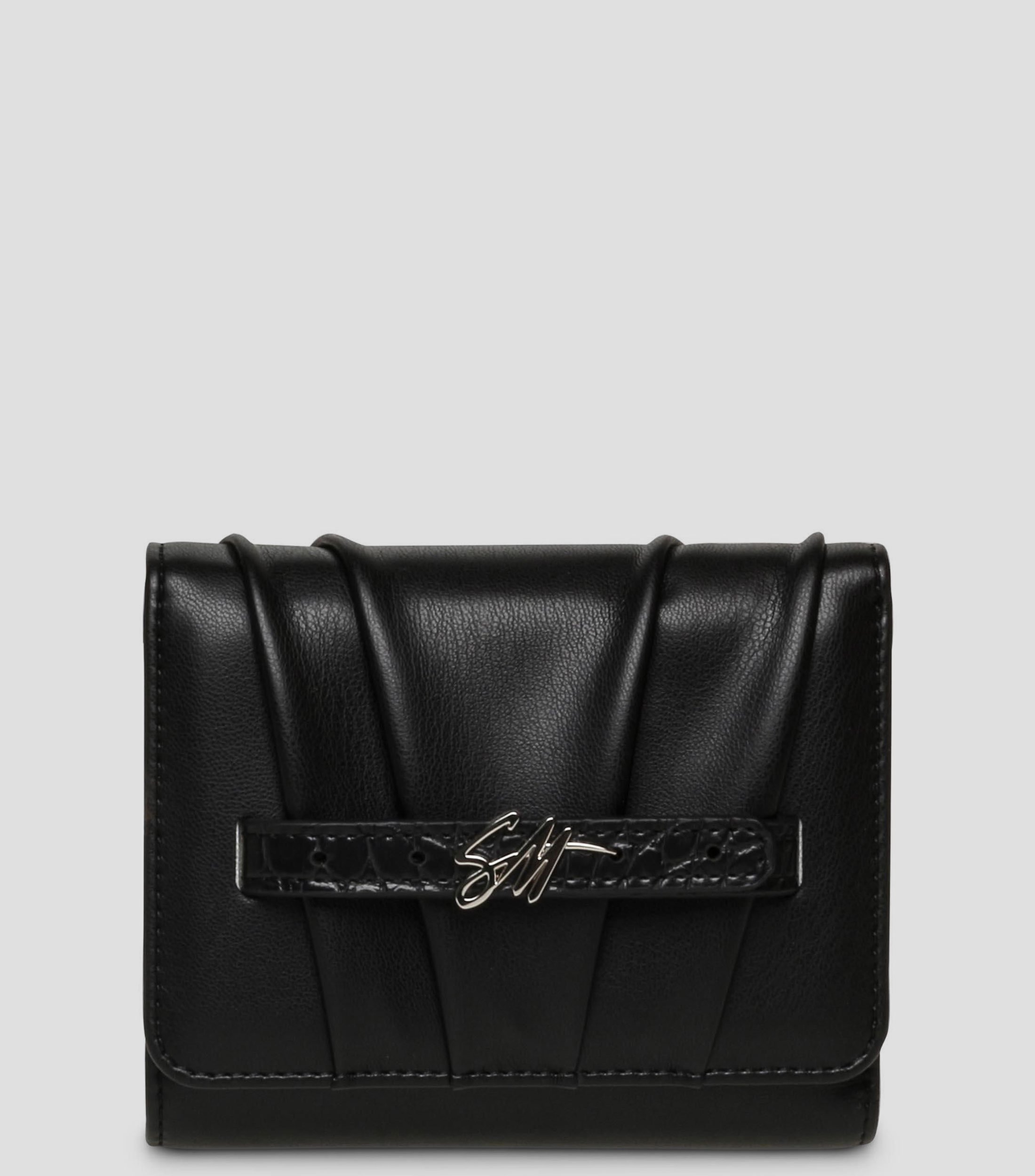 Cartera negra lisa Mujer