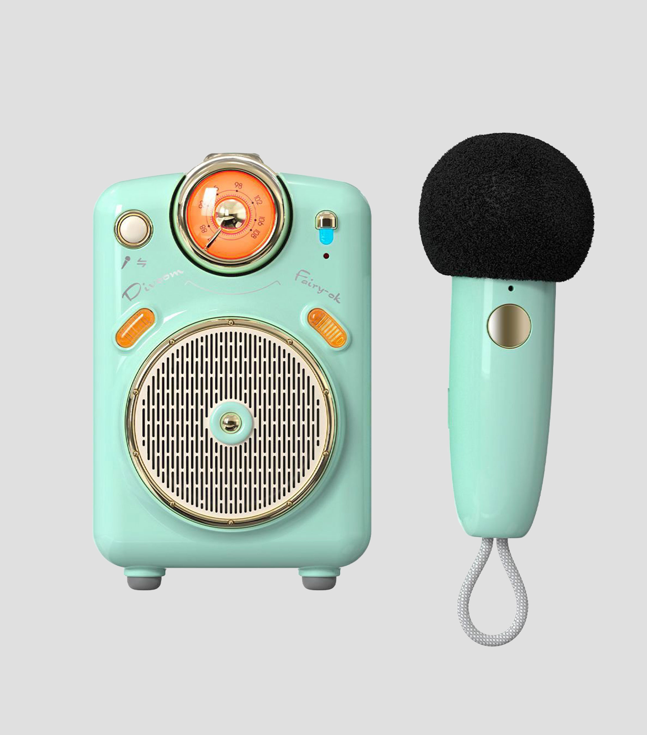 Bocina portátil inalámbrica Bluetooth Karaoke mini Fairy -2 Verde