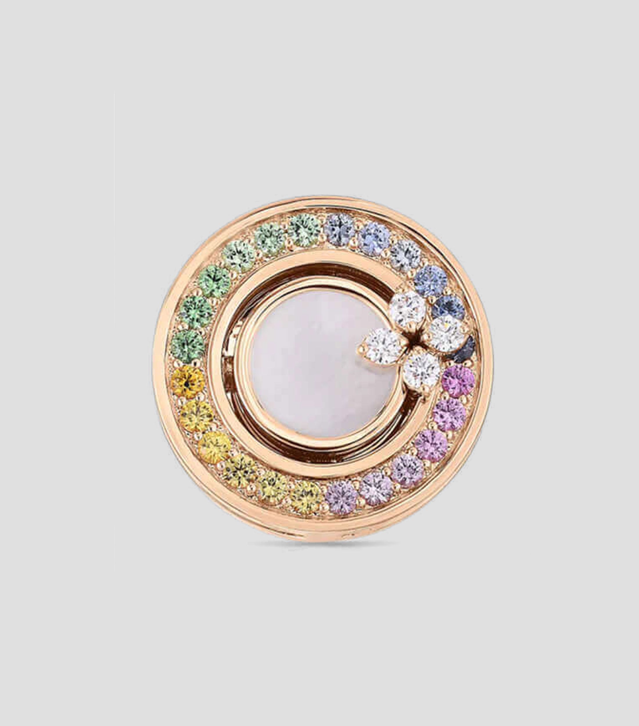 Anillo en Oro rosa de 18 Kilates Love in Verona con diamantes y gemas Mujer