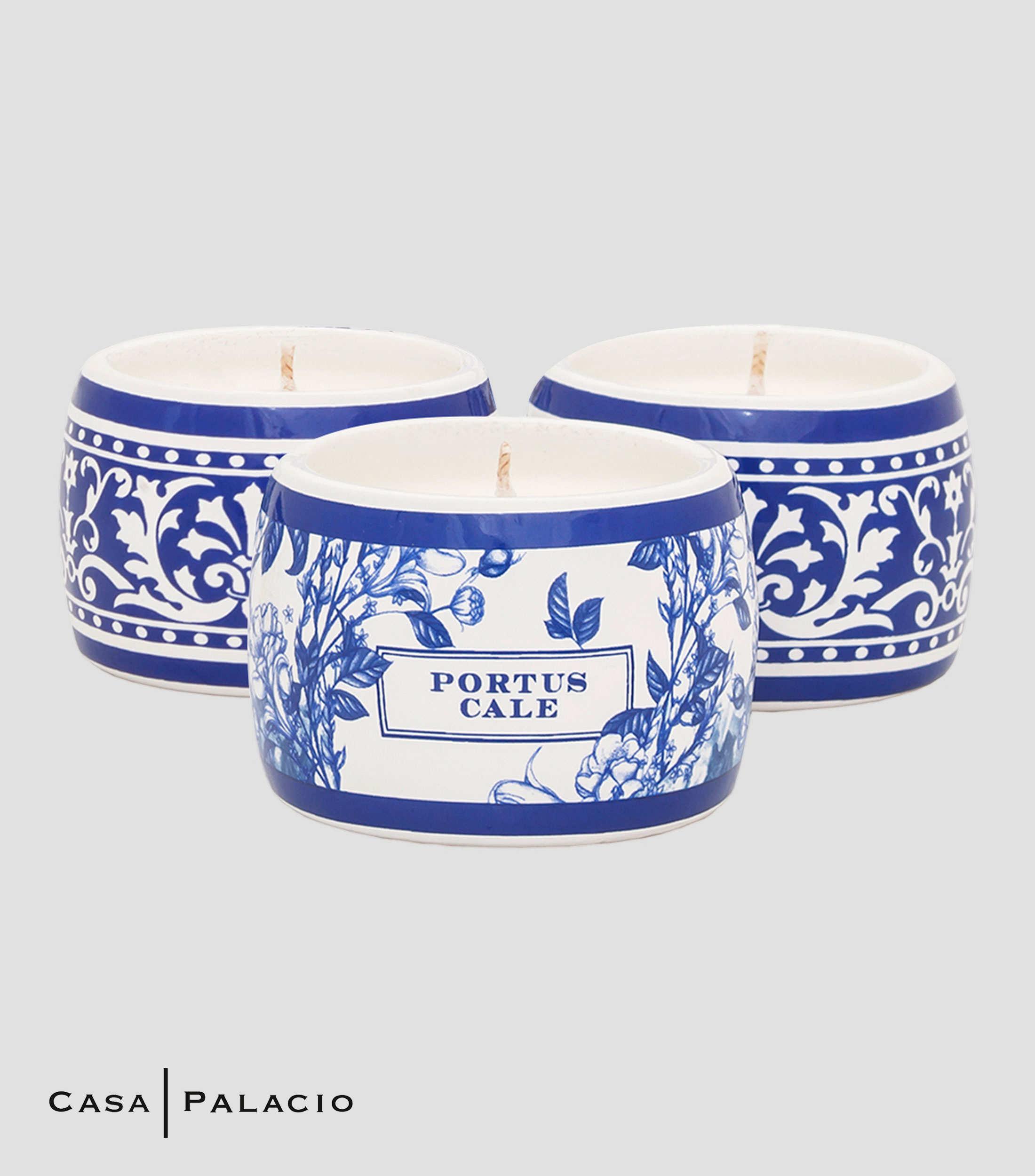 Set 3 Velas Perfumadas Gold & Blue