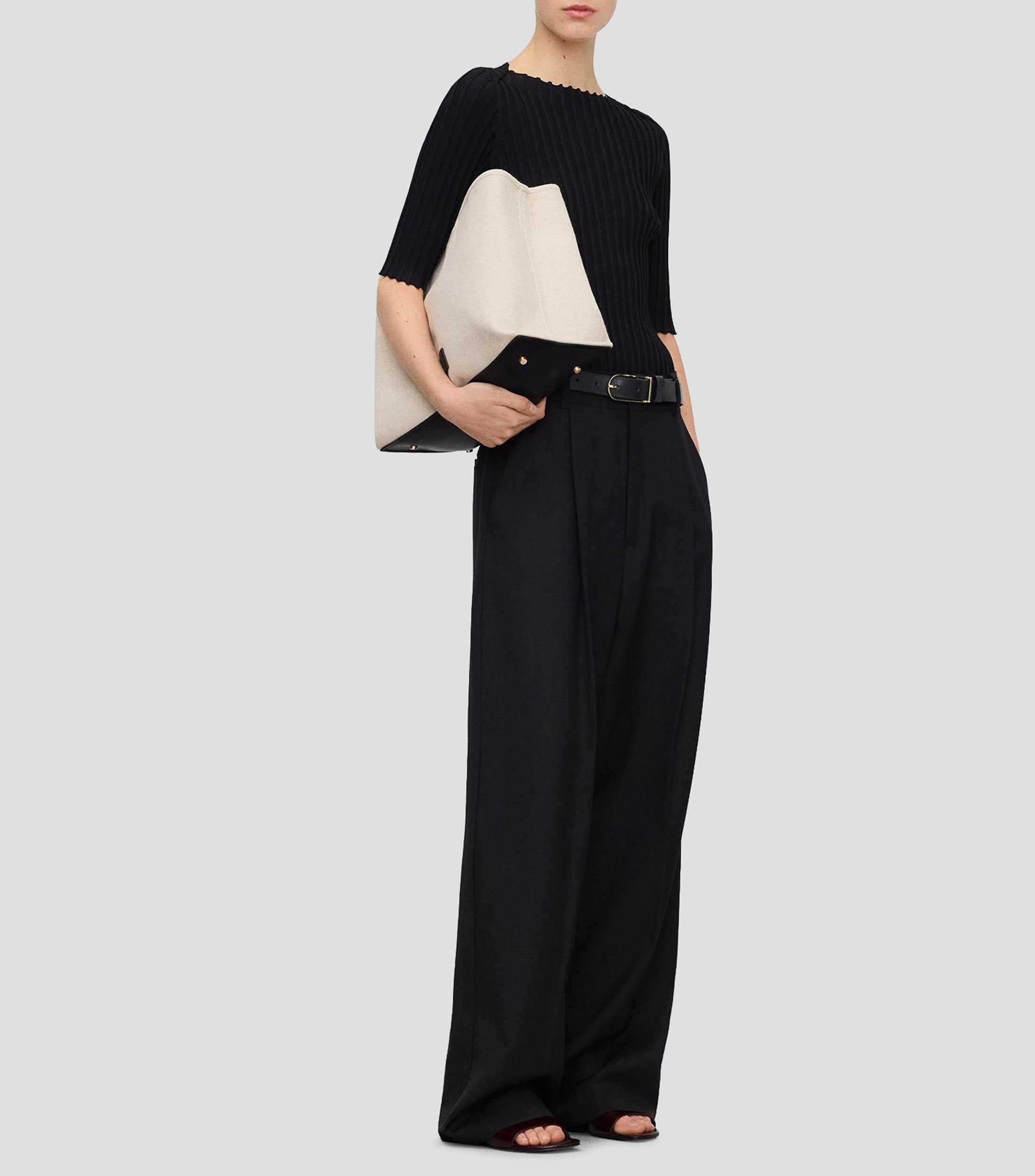 Blusa lisa manga corta Mujer